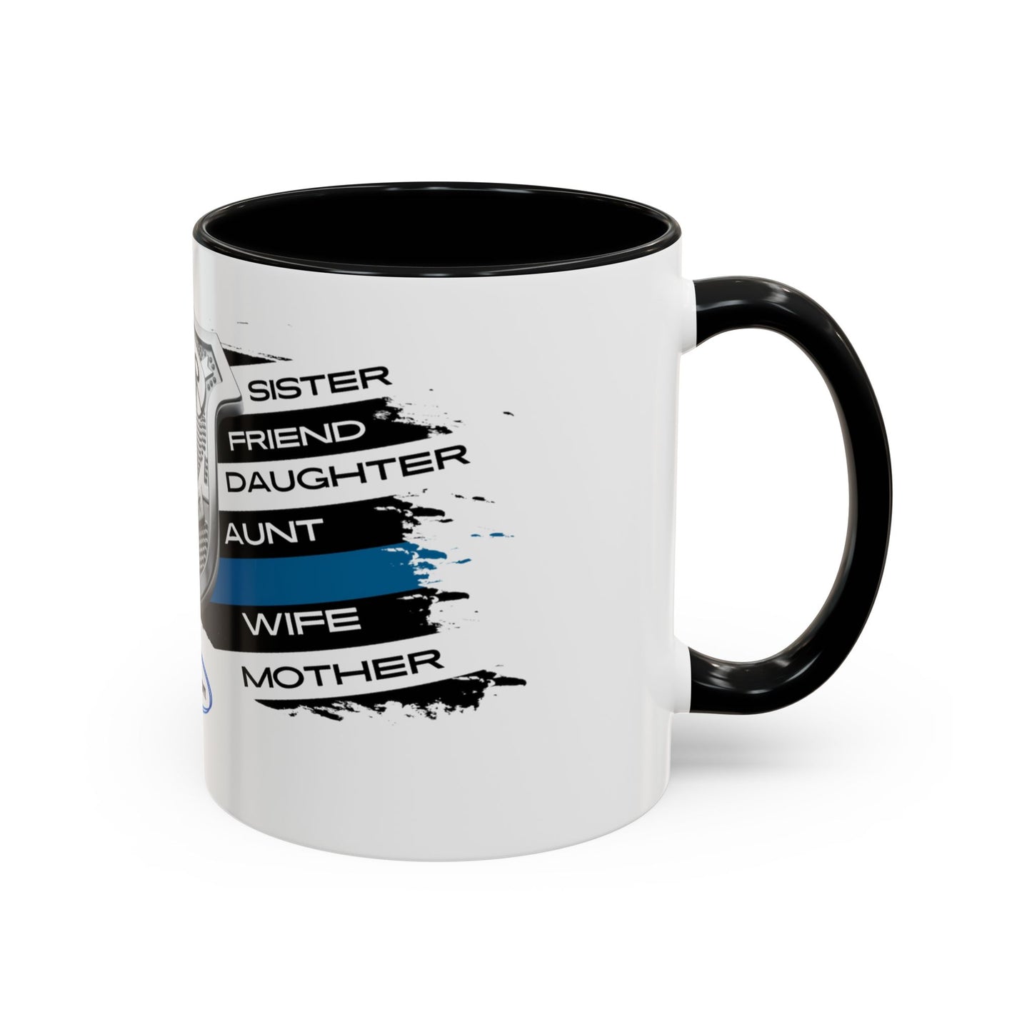 Female Police Hero Accent Coffee Mug (11, 15oz)