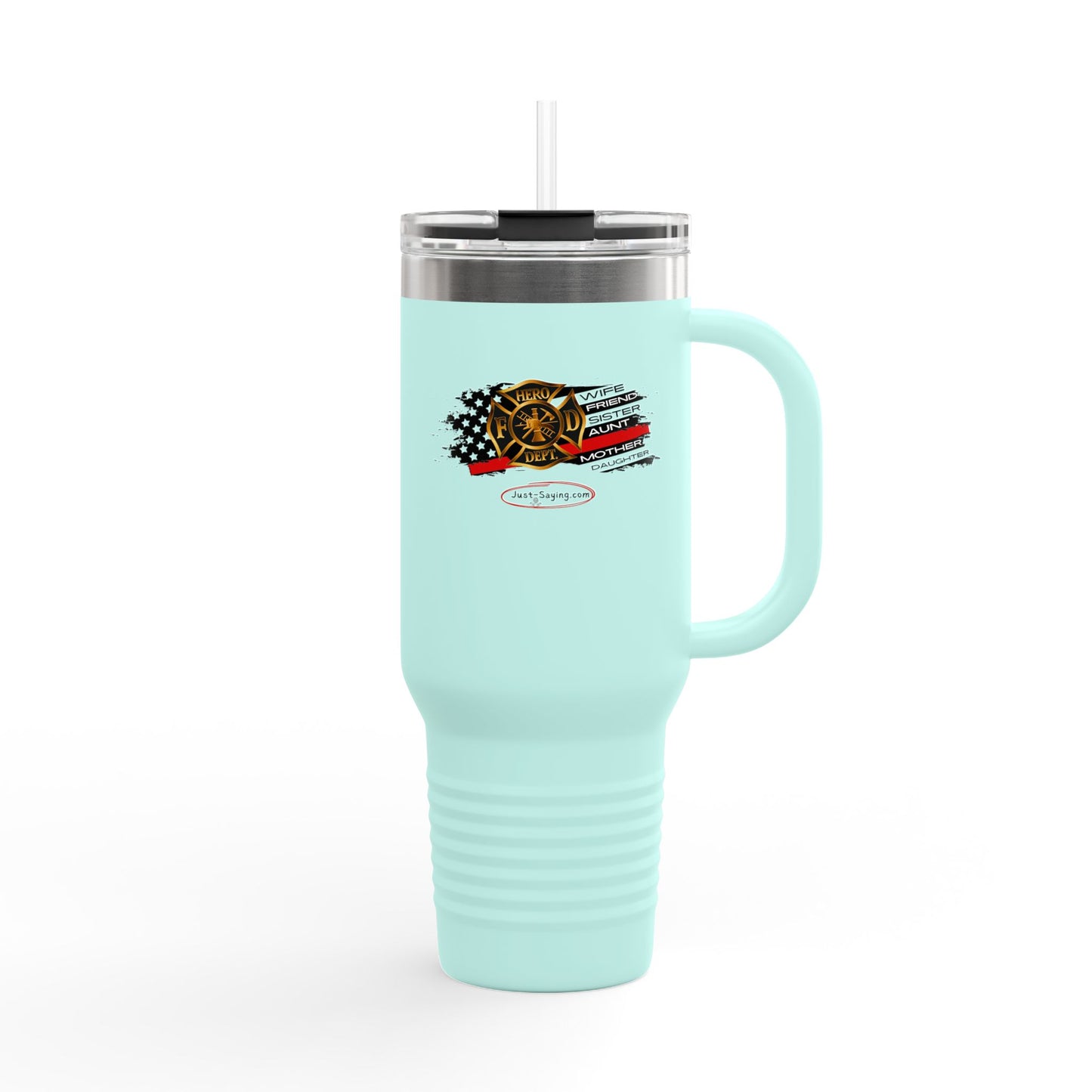 Female Fire Hero Insulated Travel Mug, 40oz