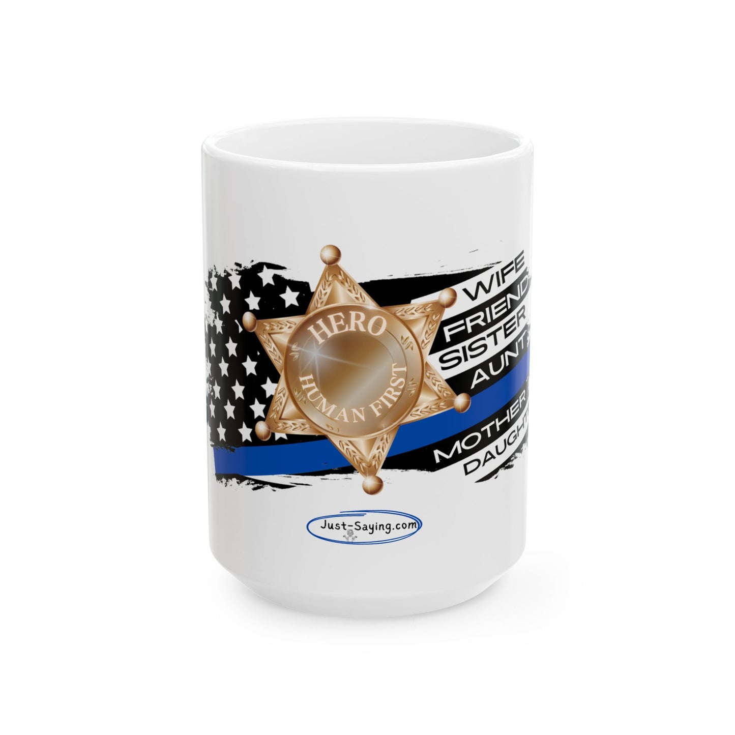 Female Sheriff Hero Ceramic Mug, (11oz, 15oz)