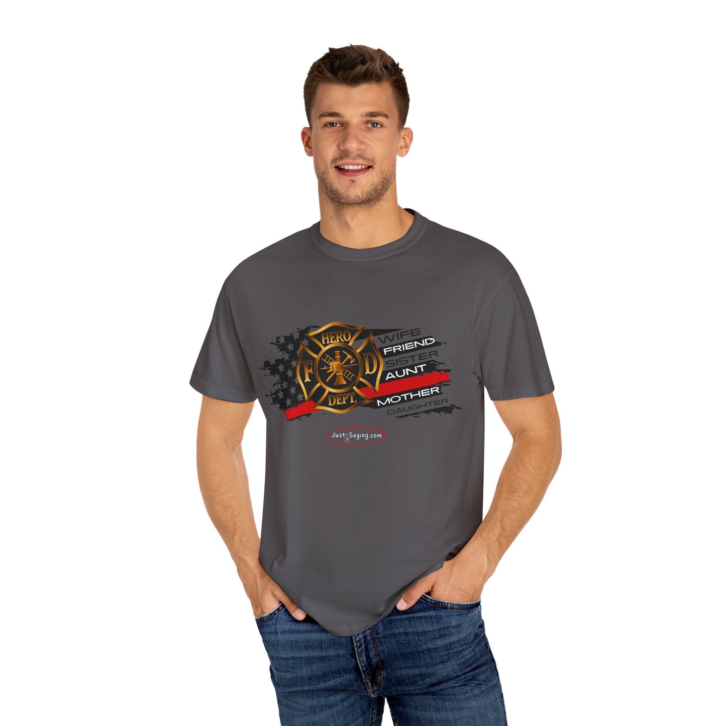 Female Fire Hero Garment-Dyed T-shirt
