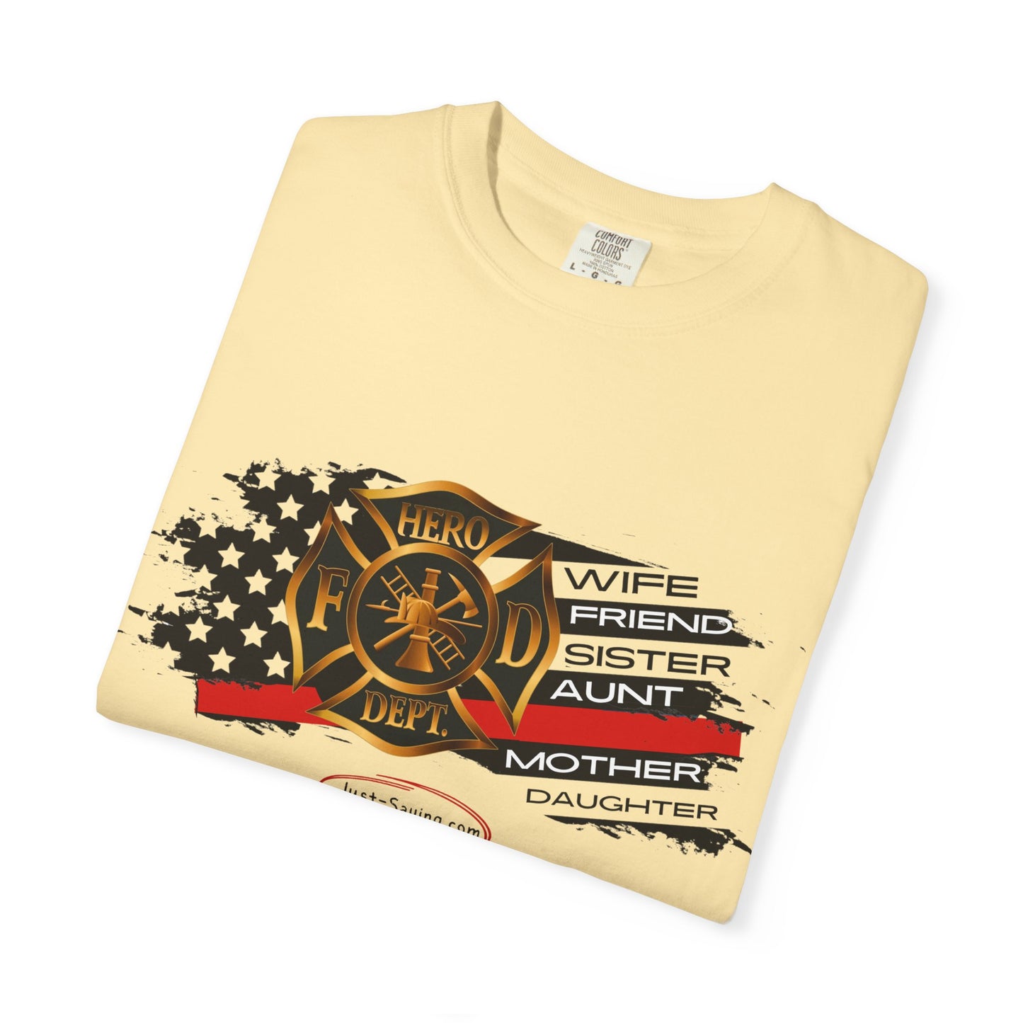 Female Fire Hero Garment-Dyed T-shirt