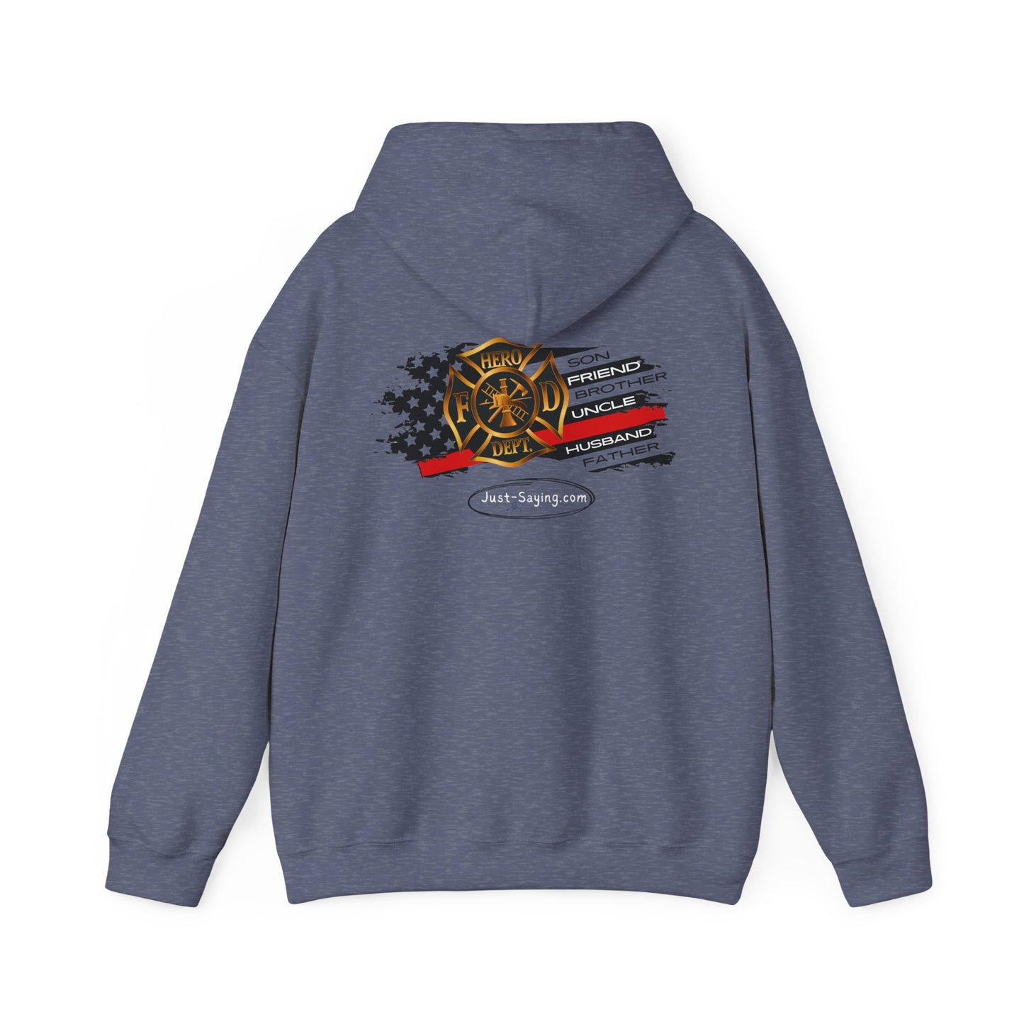 Male Fire Hero Heavy Blend™ Hooded Sweatshirt