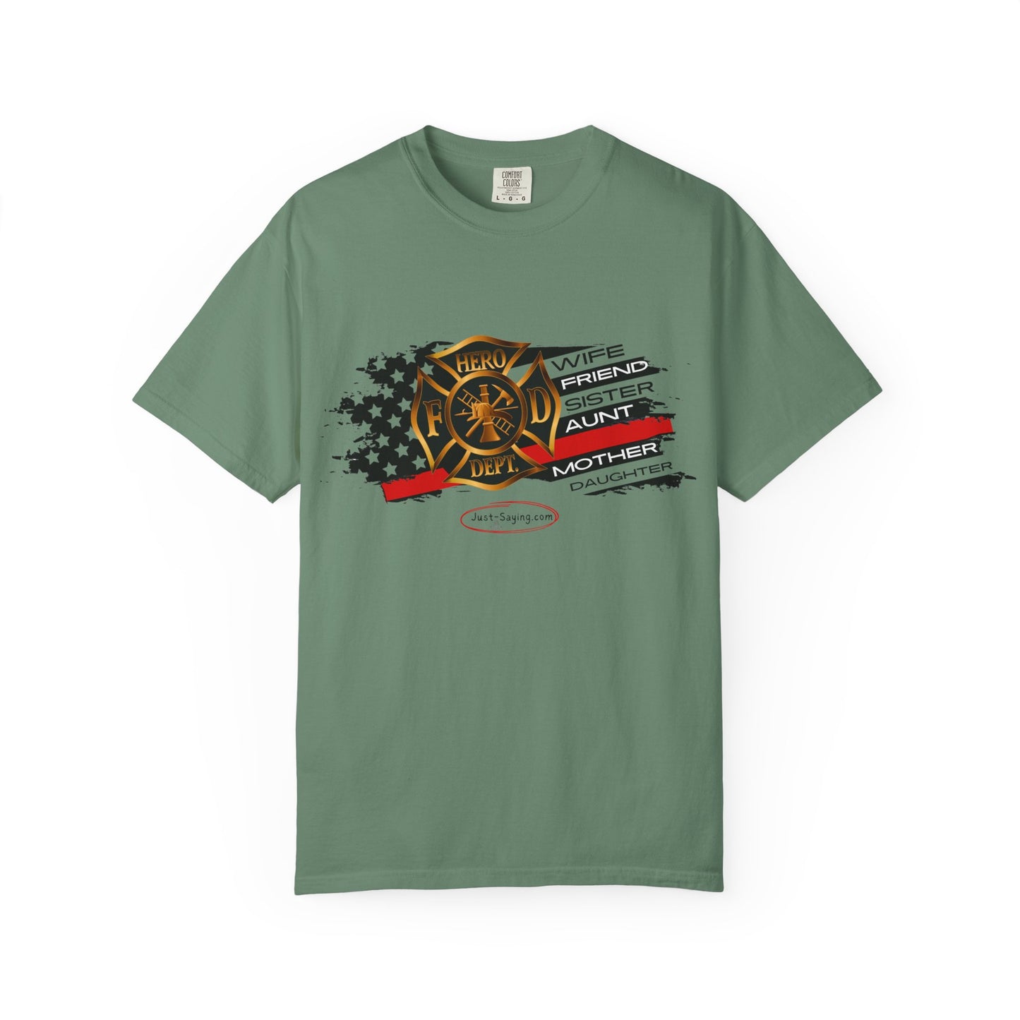 Female Fire Hero Garment-Dyed T-shirt