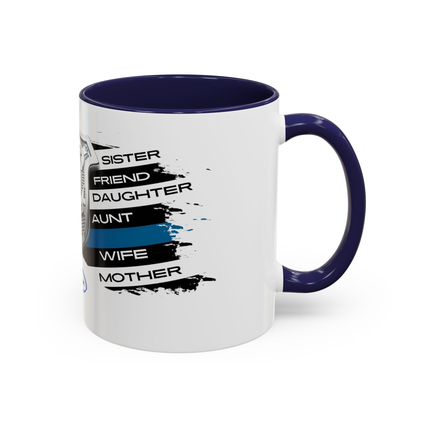 Female Police Hero Accent Coffee Mug (11, 15oz)