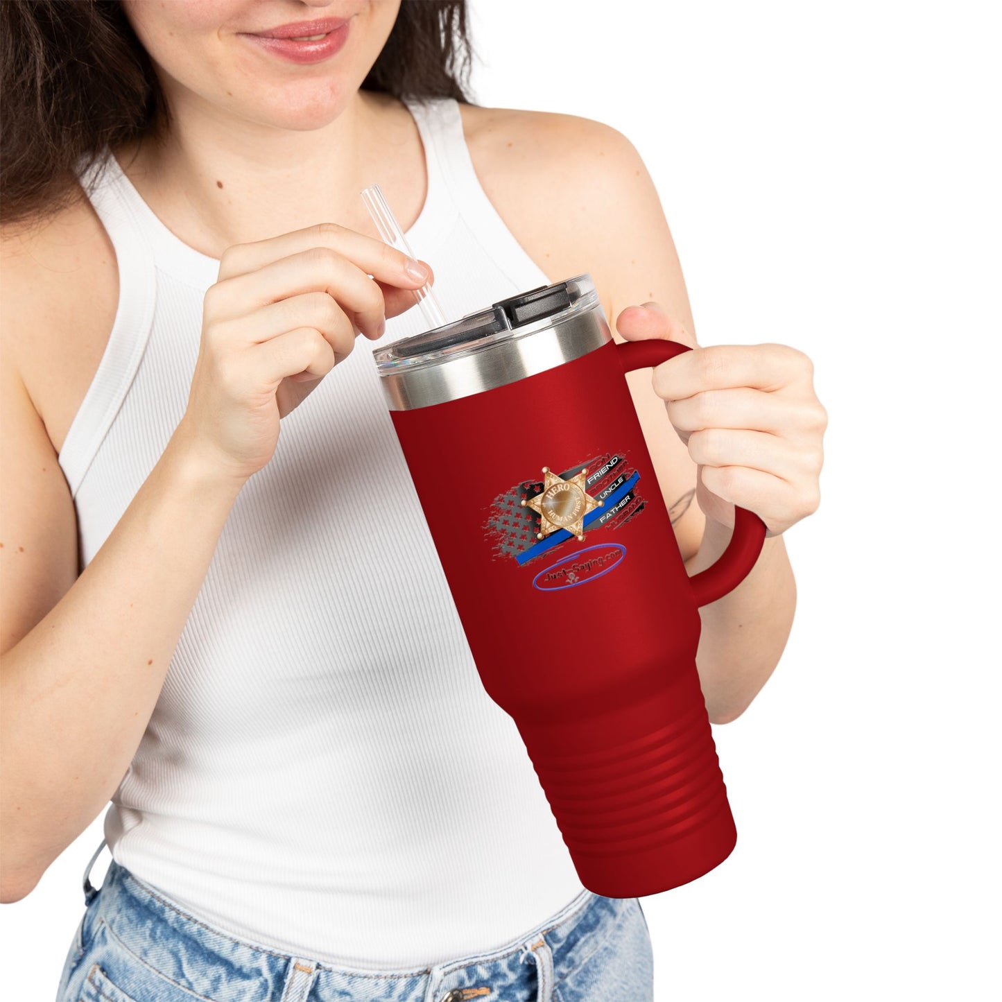 Male Sheriff Insulated Travel Mug, 40oz