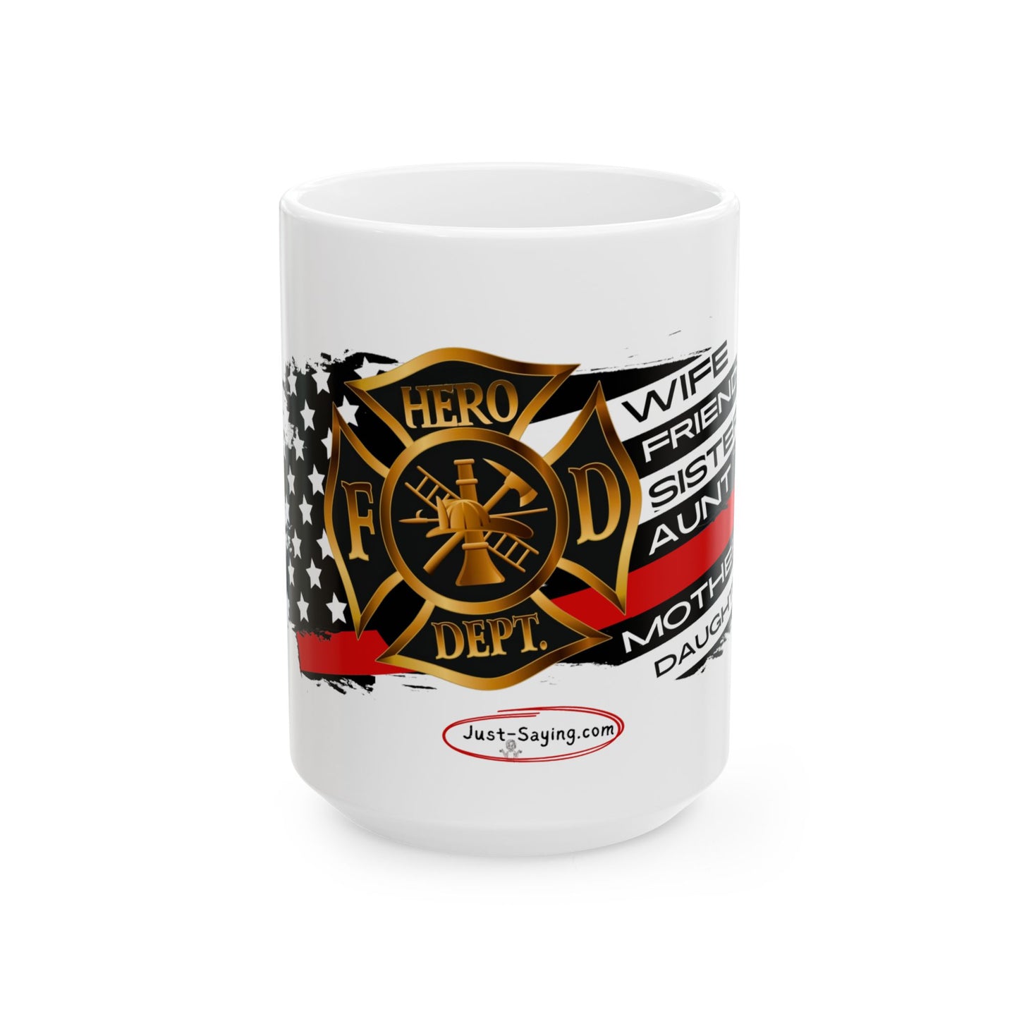 Female Fire Hero Ceramic Mug, (11oz, 15oz)