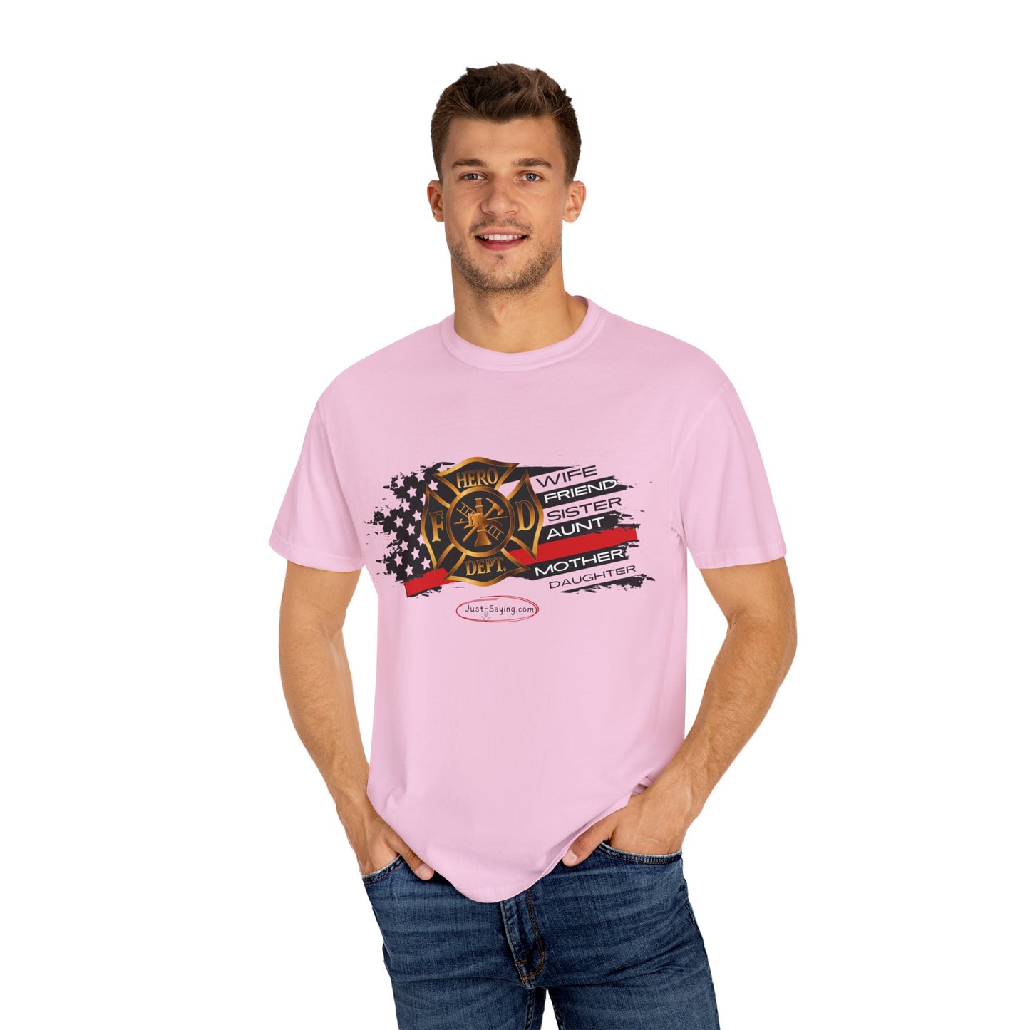 Female Fire Hero Garment-Dyed T-shirt