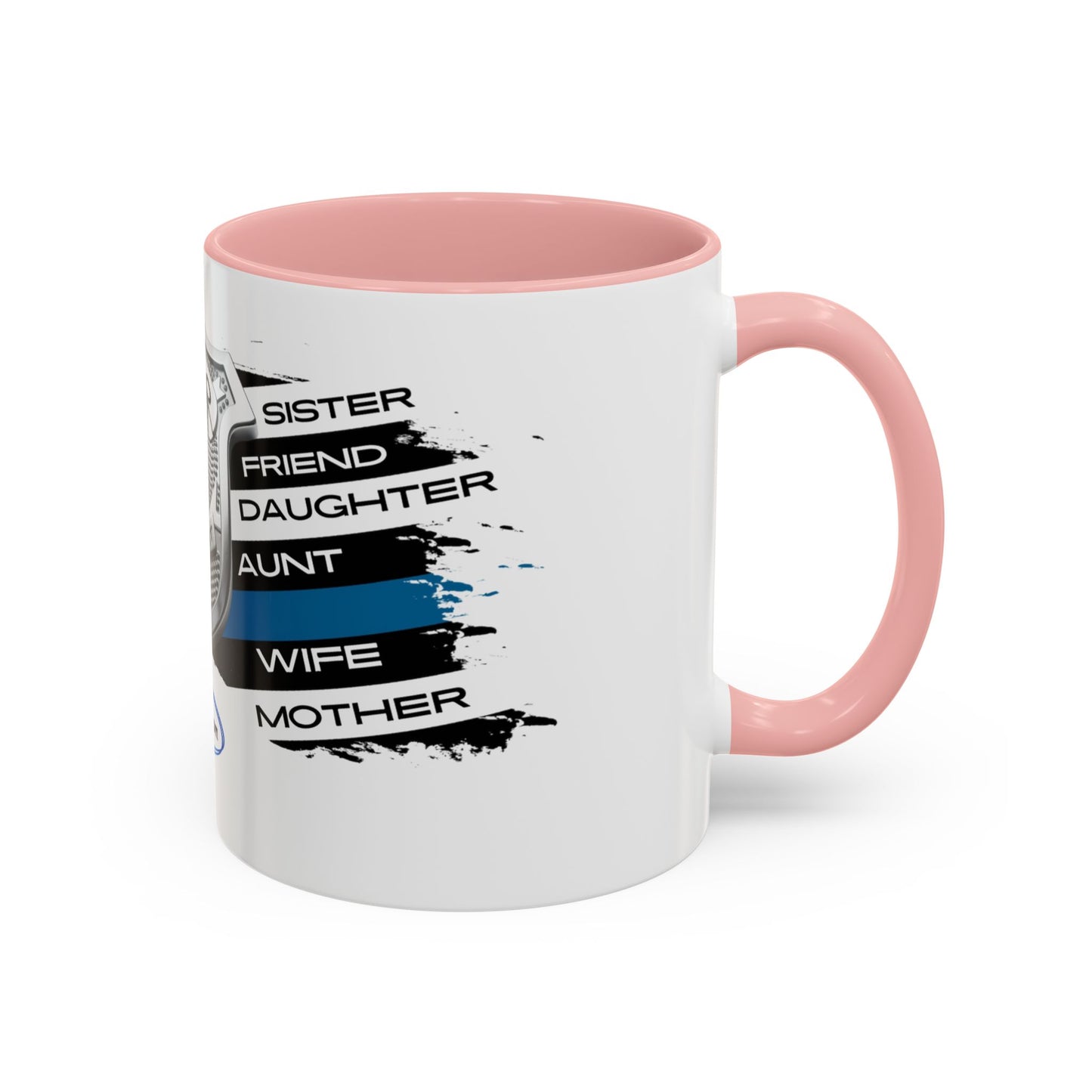Female Police Hero Accent Coffee Mug (11, 15oz)