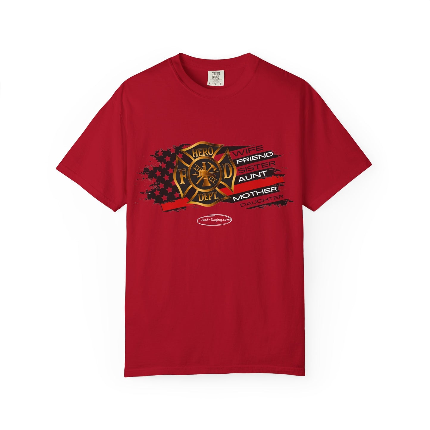 Female Fire Hero Garment-Dyed T-shirt