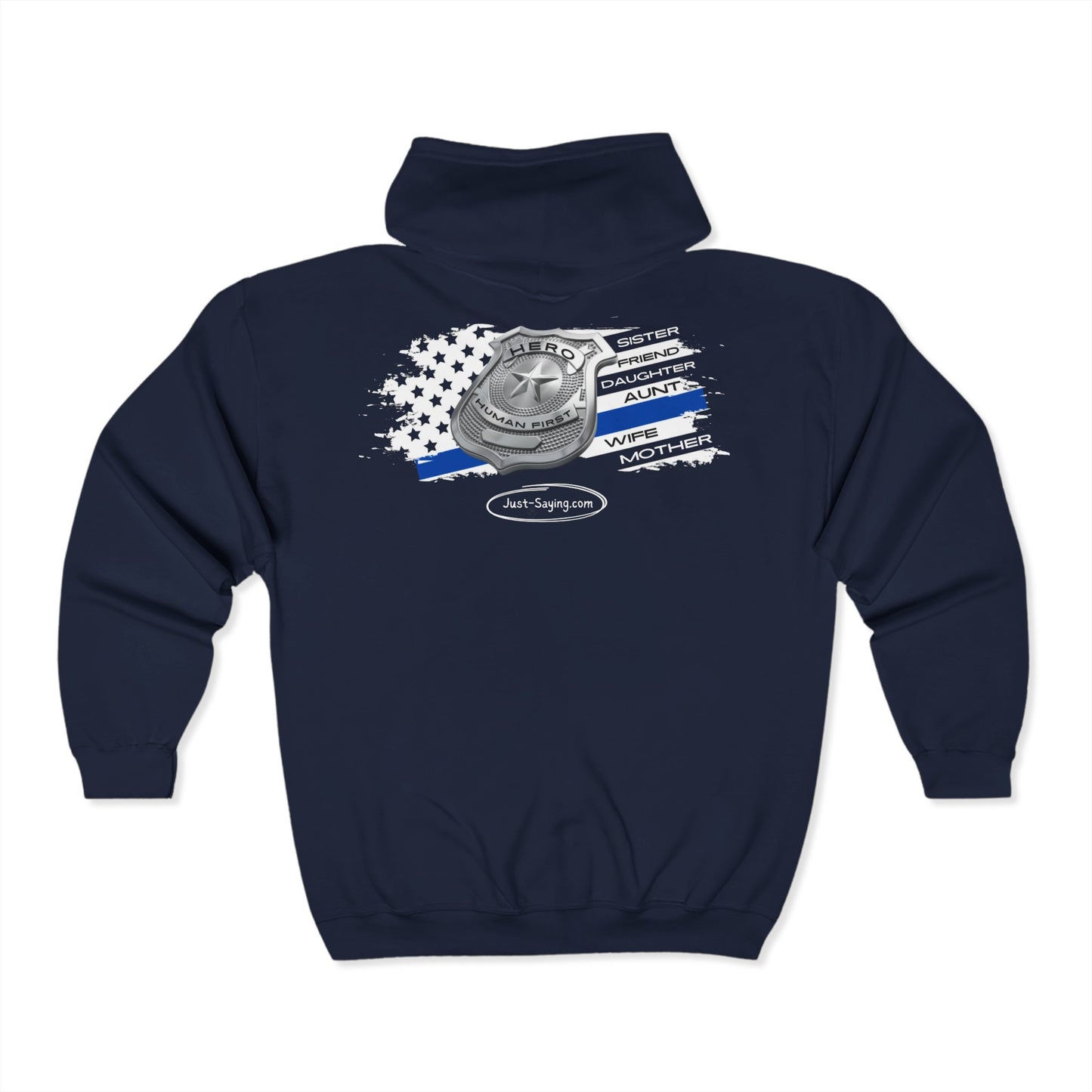 Female Police Hero Heavy Blend™ Full Zip Hooded Sweatshirt