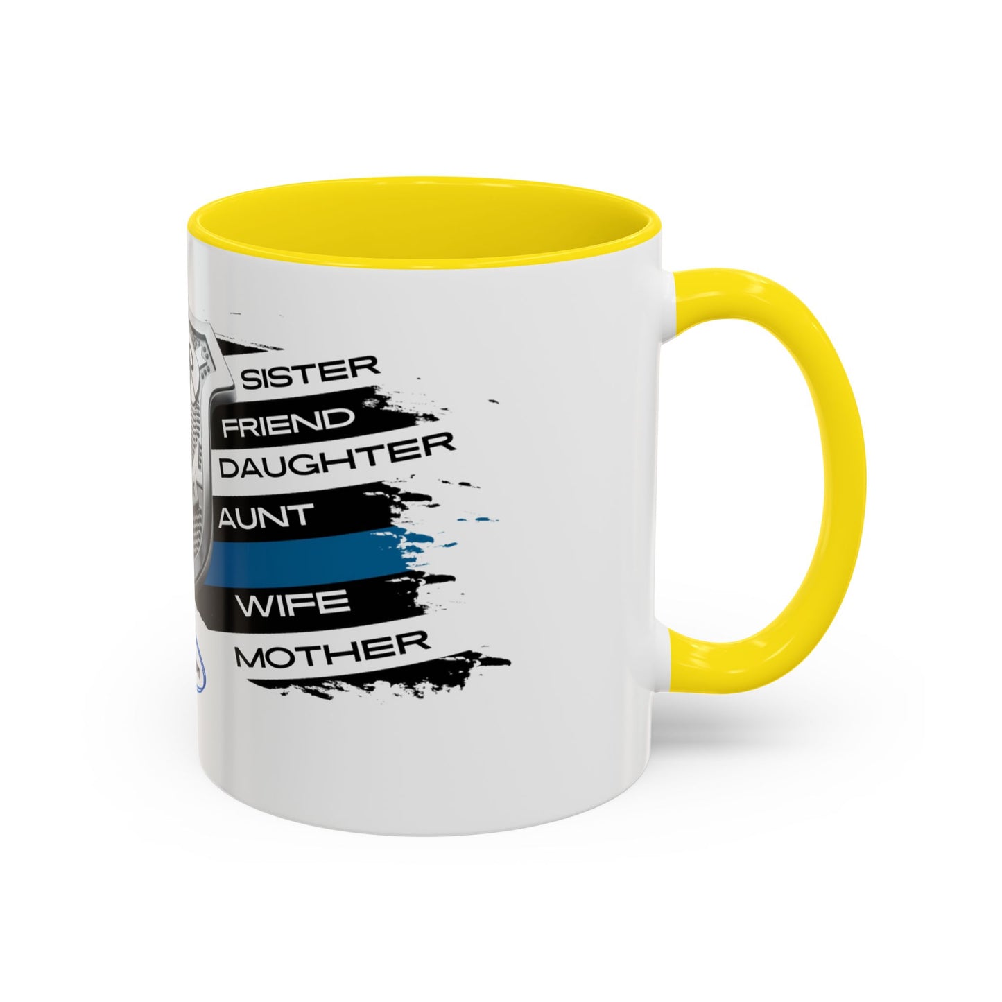Female Police Hero Accent Coffee Mug (11, 15oz)