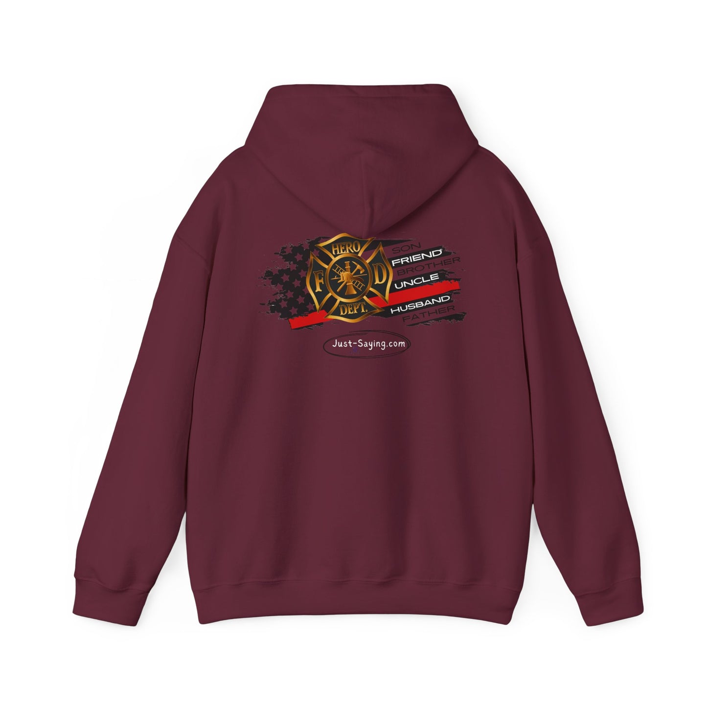 Male Fire Hero Heavy Blend™ Hooded Sweatshirt