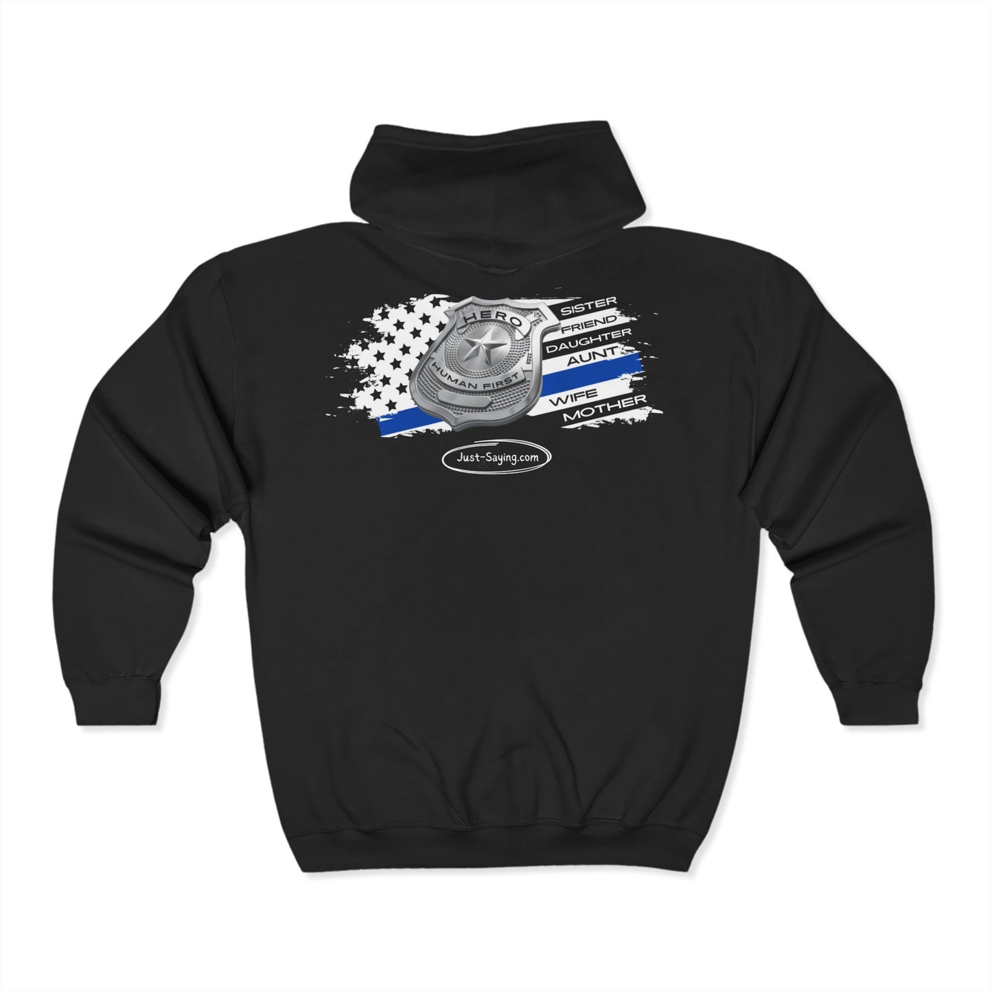 Female Police Hero Heavy Blend™ Full Zip Hooded Sweatshirt