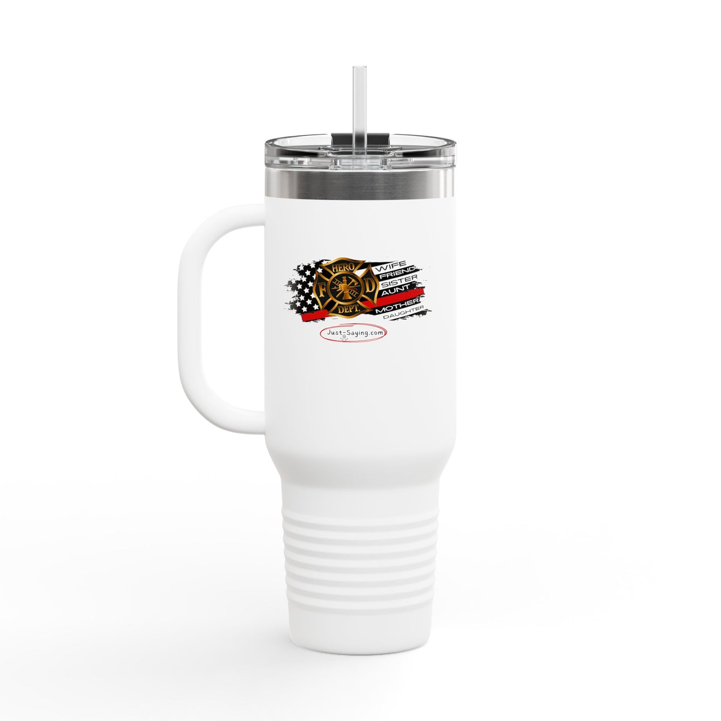 Female Fire Hero Insulated Travel Mug, 40oz