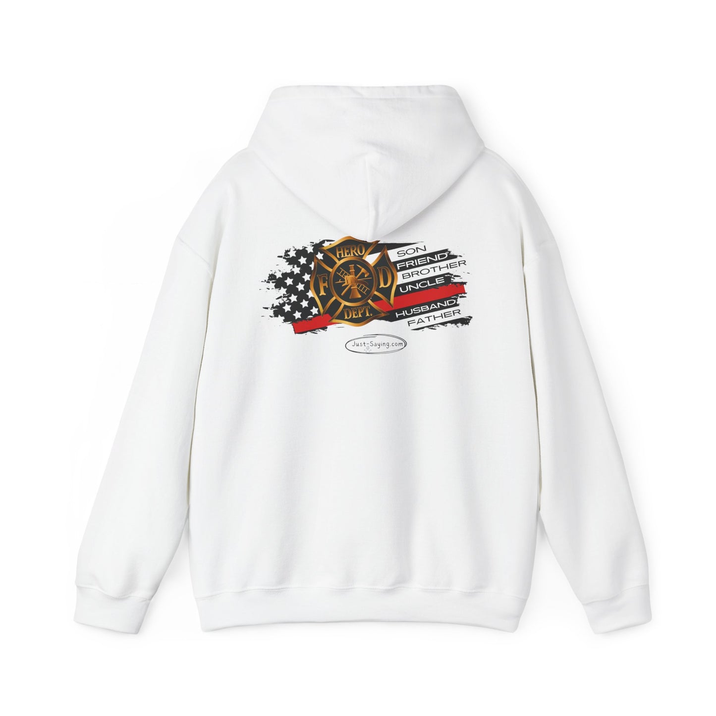 Male Fire Hero Heavy Blend™ Hooded Sweatshirt
