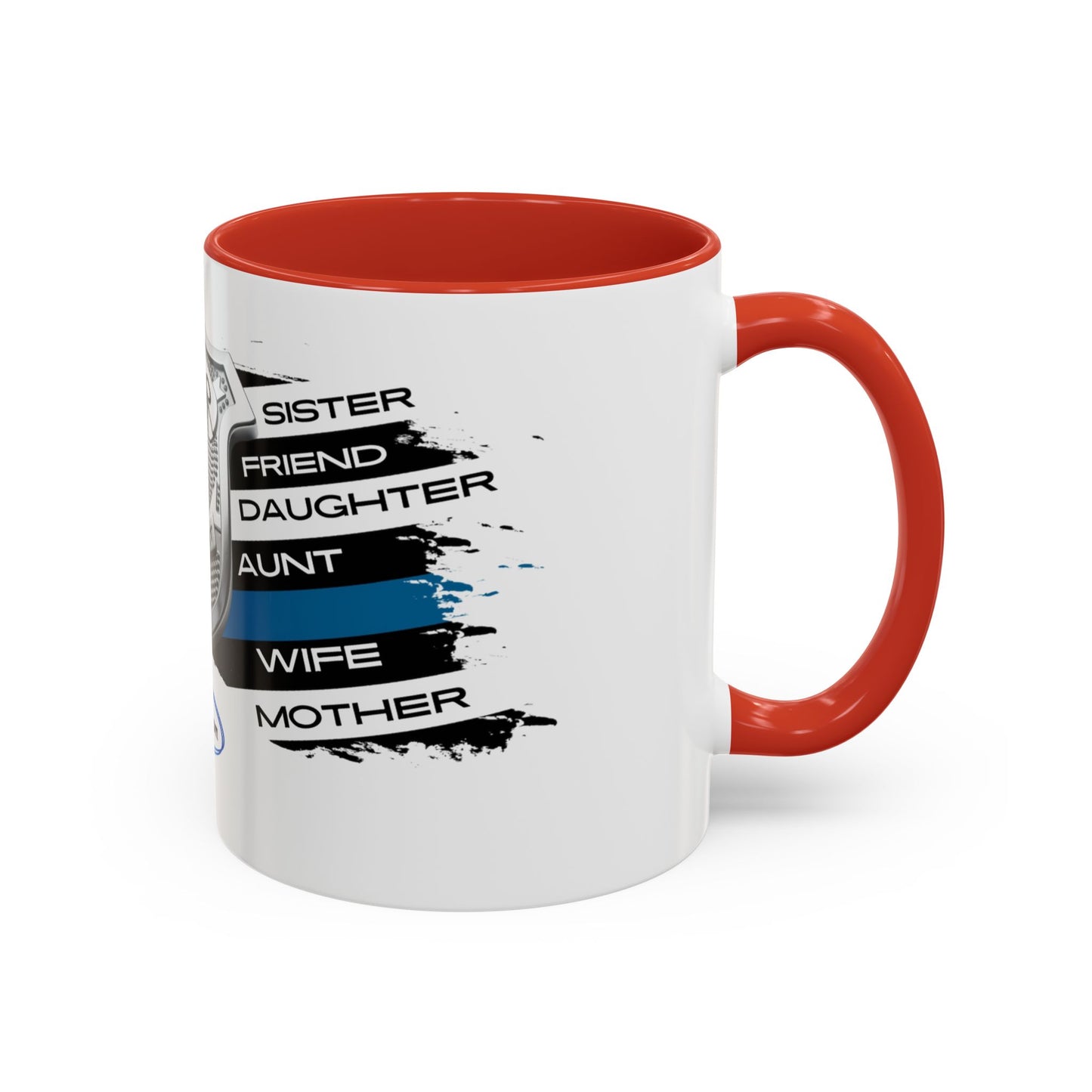 Female Police Hero Accent Coffee Mug (11, 15oz)