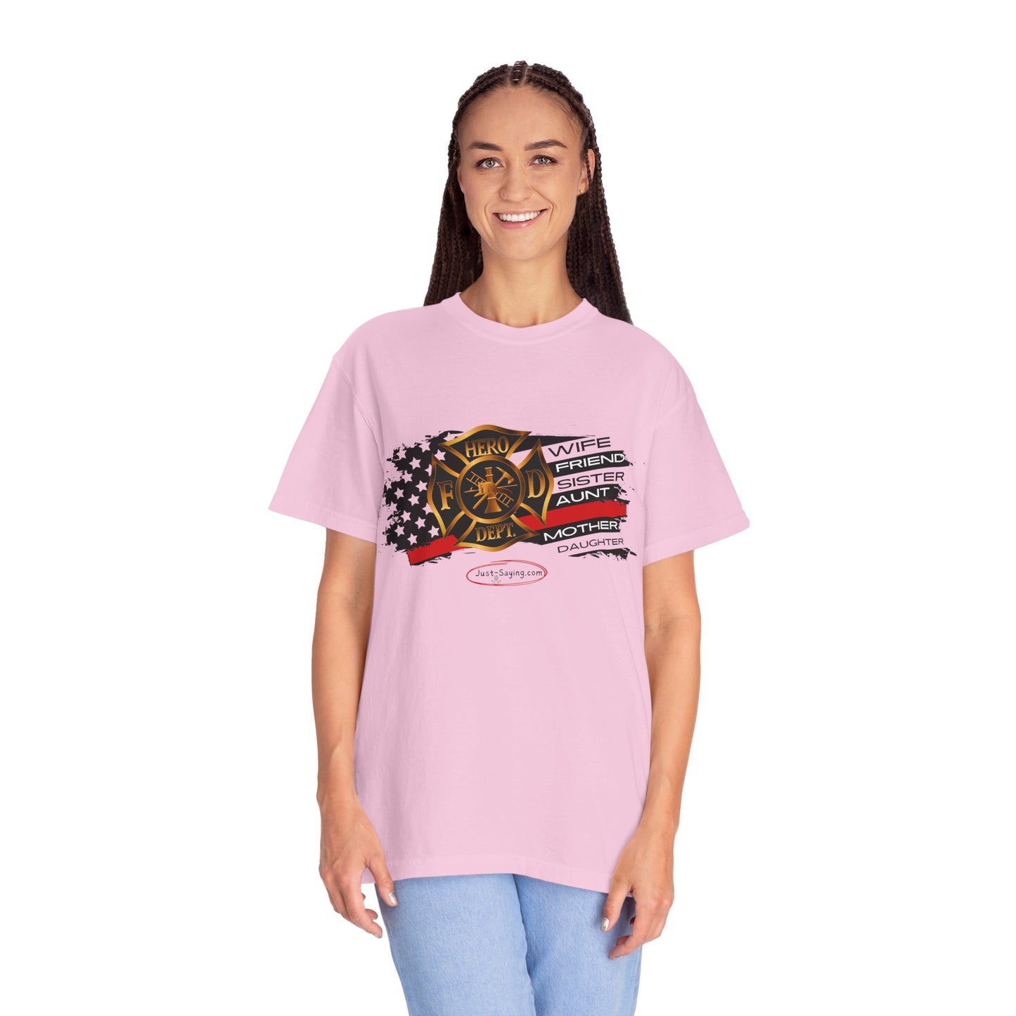 Female Fire Hero Garment-Dyed T-shirt