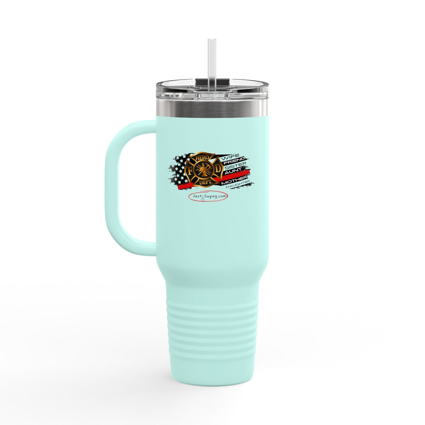 Female Fire Hero Insulated Travel Mug, 40oz