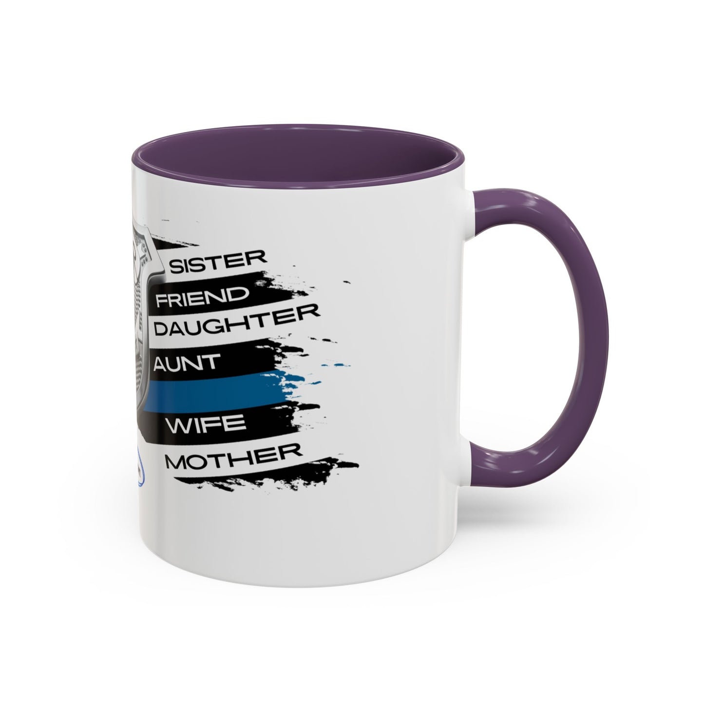 Female Police Hero Accent Coffee Mug (11, 15oz)