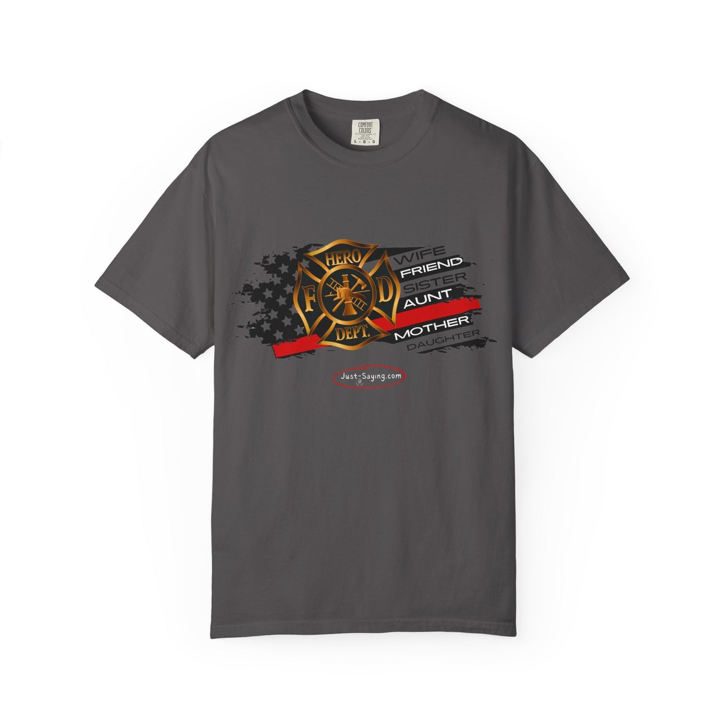 Female Fire Hero Garment-Dyed T-shirt