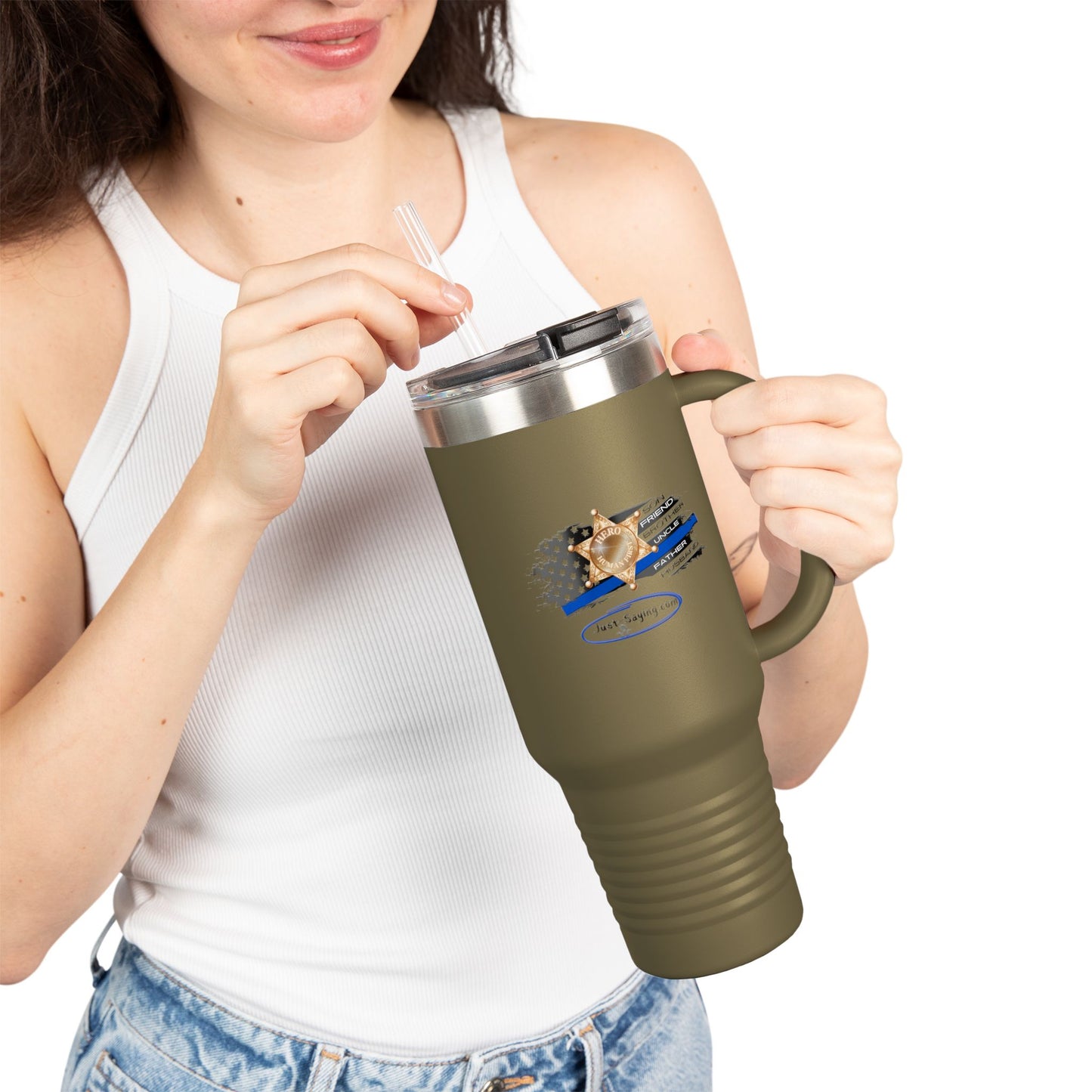 Male Sheriff Insulated Travel Mug, 40oz