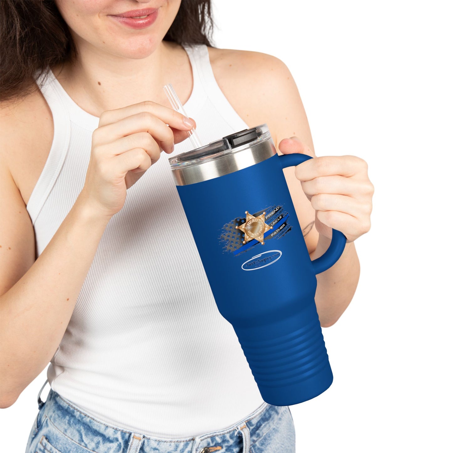 Male Sheriff Insulated Travel Mug, 40oz