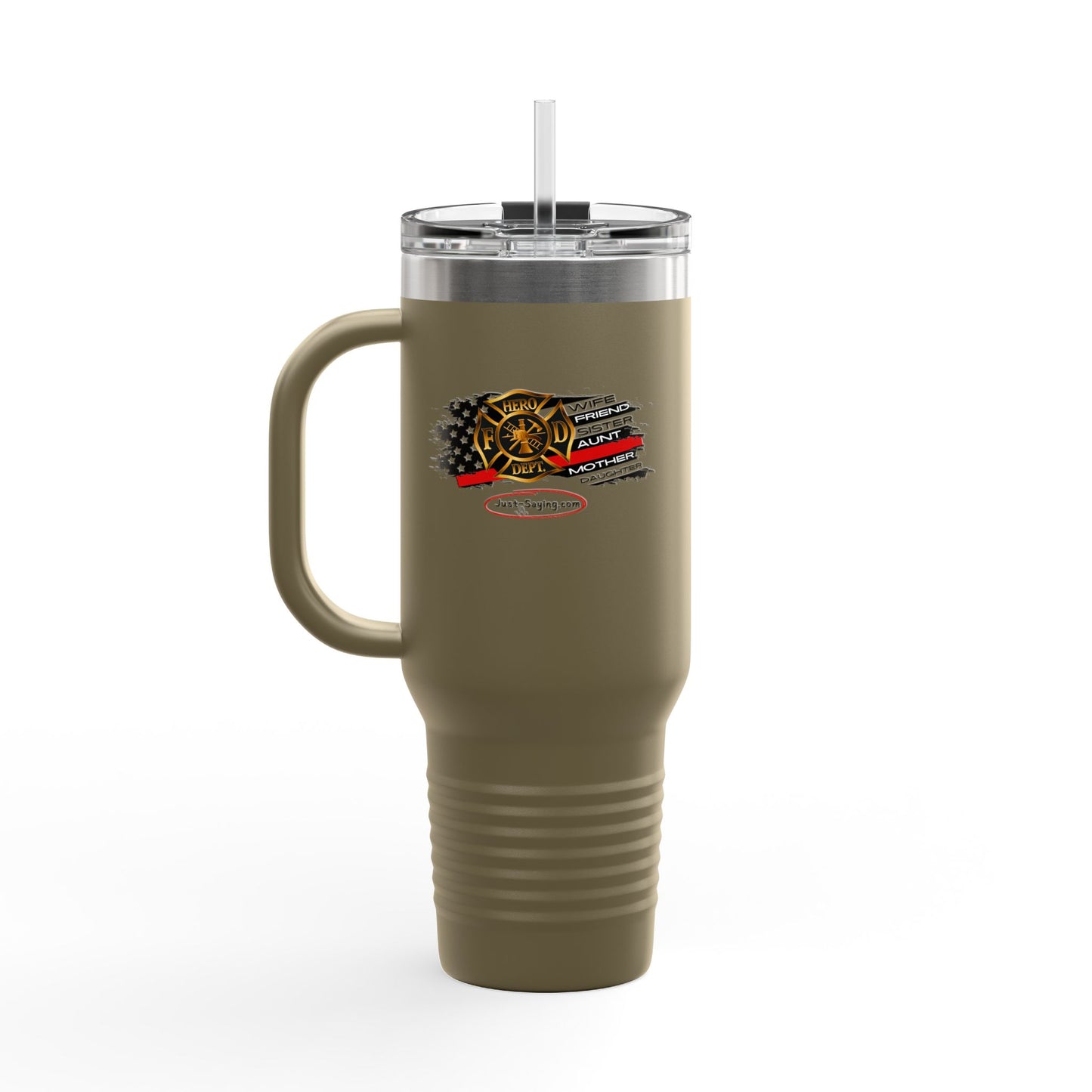 Female Fire Hero Insulated Travel Mug, 40oz