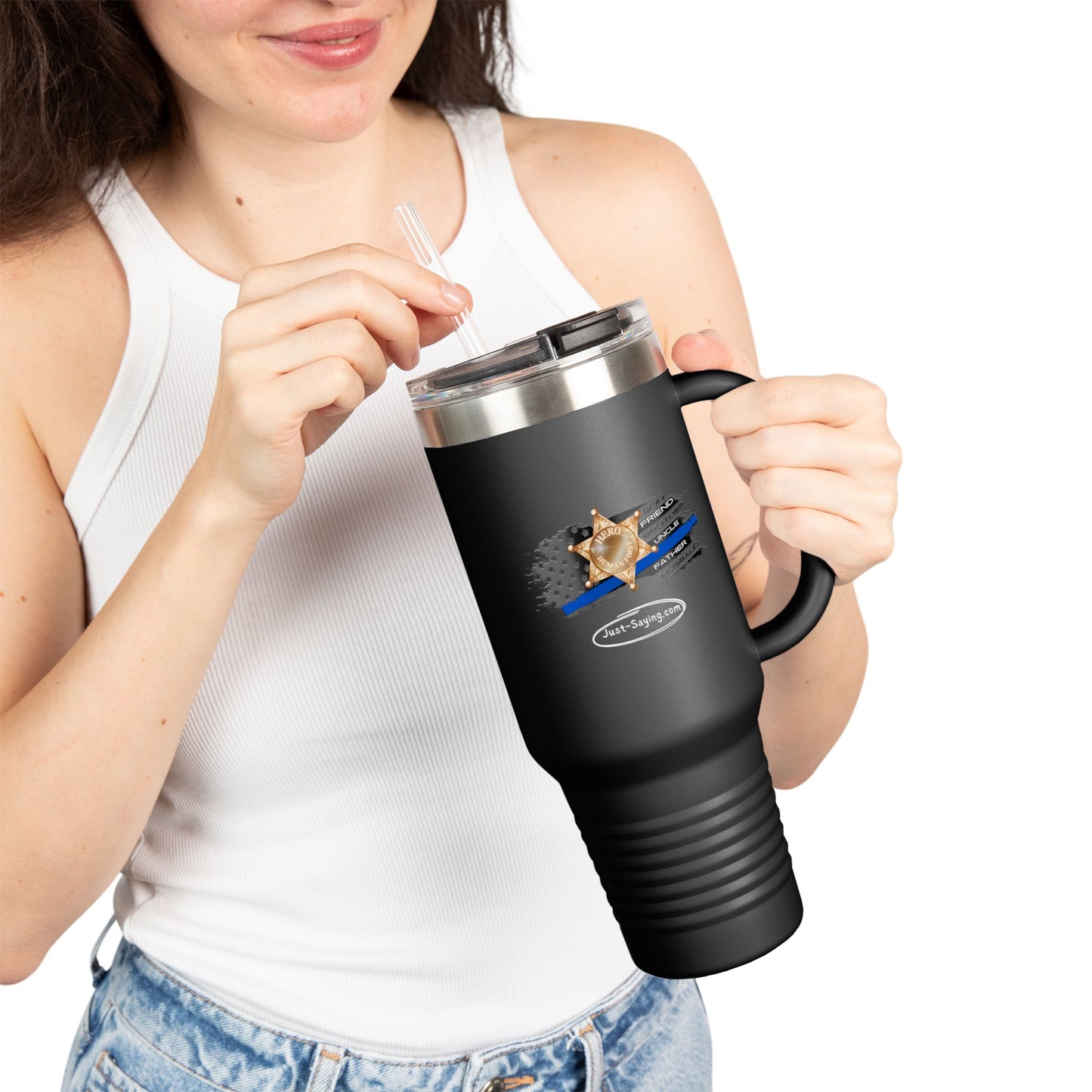 Male Sheriff Insulated Travel Mug, 40oz