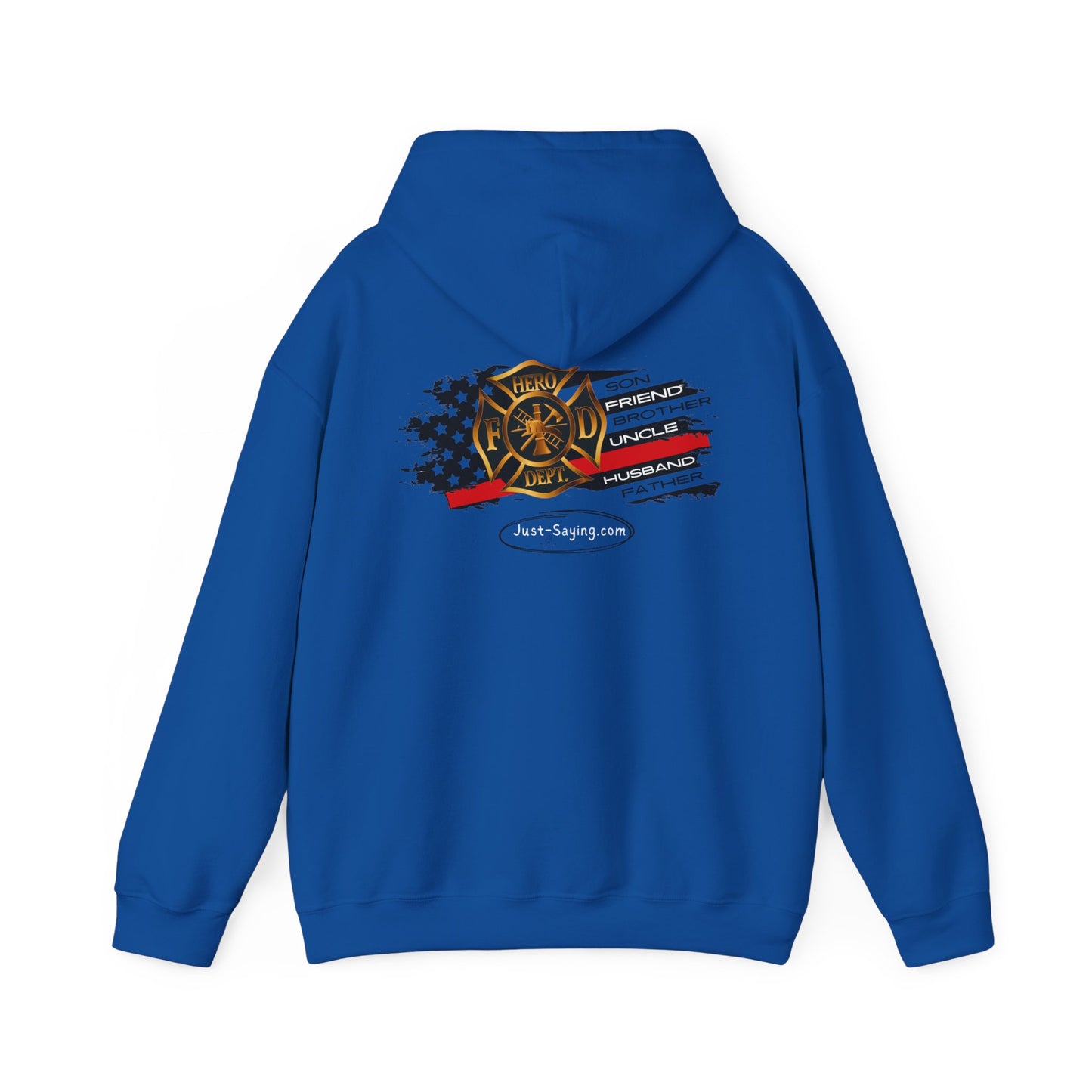 Male Fire Hero Heavy Blend™ Hooded Sweatshirt