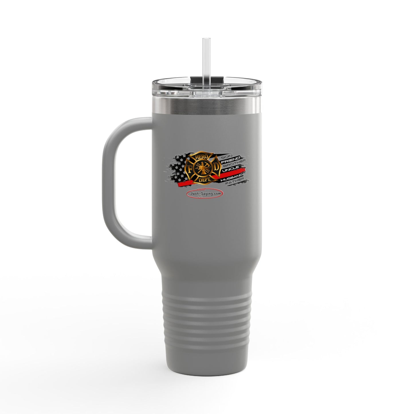 Male Fire Hero Insulated Travel Mug, 40oz