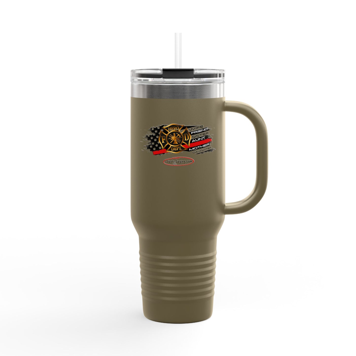 Female Fire Hero Insulated Travel Mug, 40oz