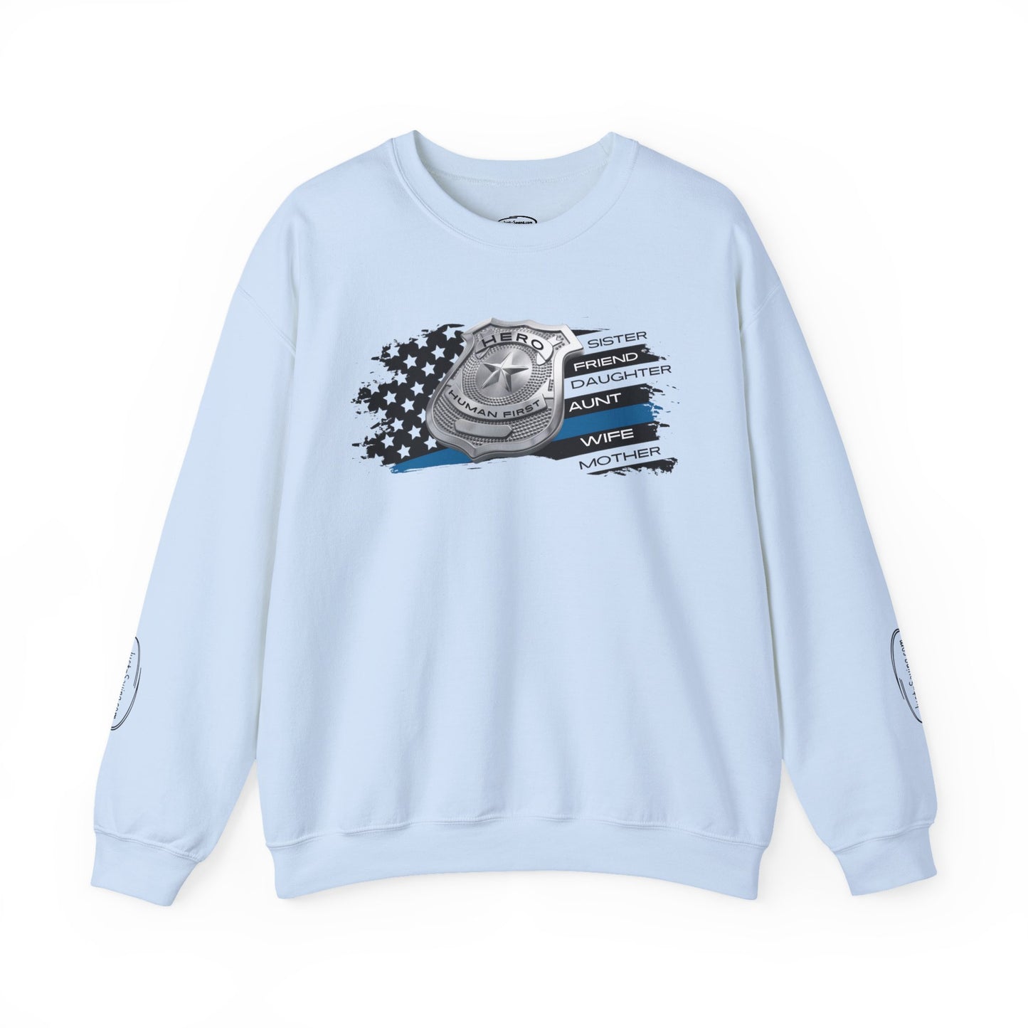 Female Police Hero Heavy Blend™ Crewneck Sweatshirt