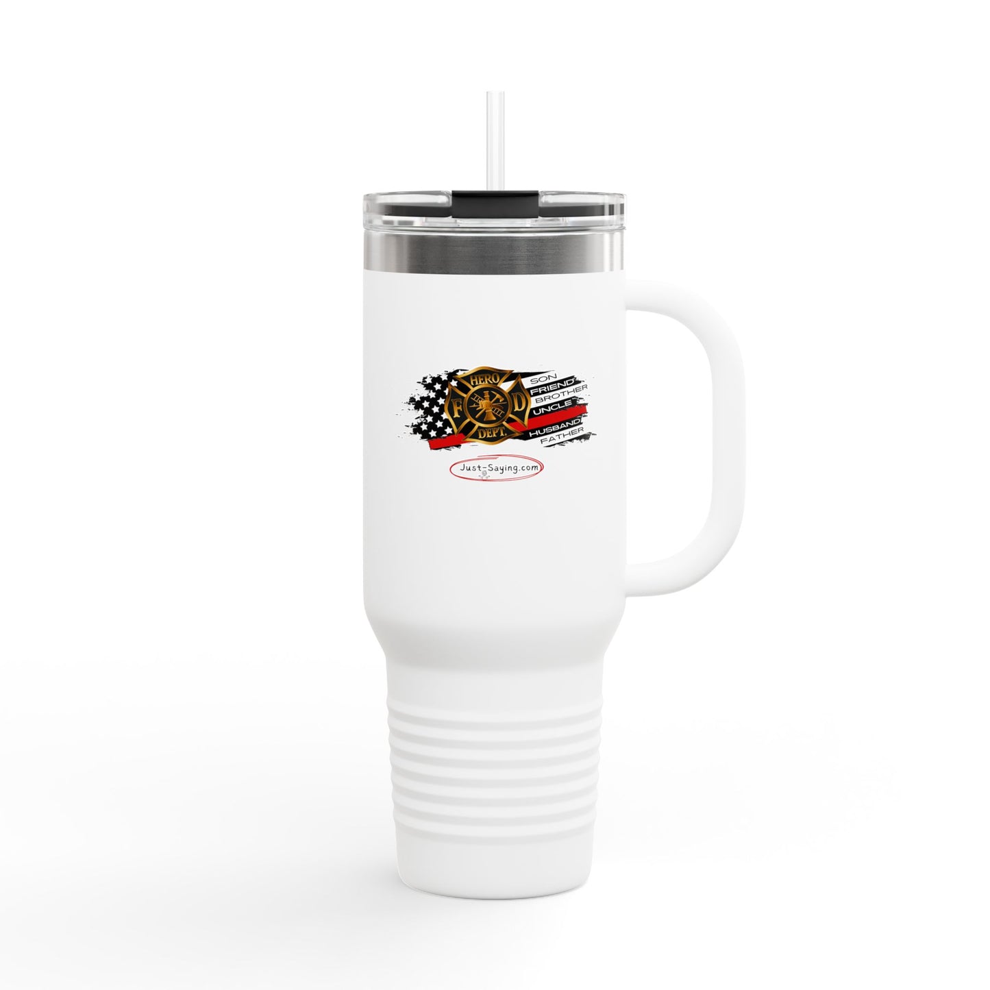 Male Fire Hero Insulated Travel Mug, 40oz