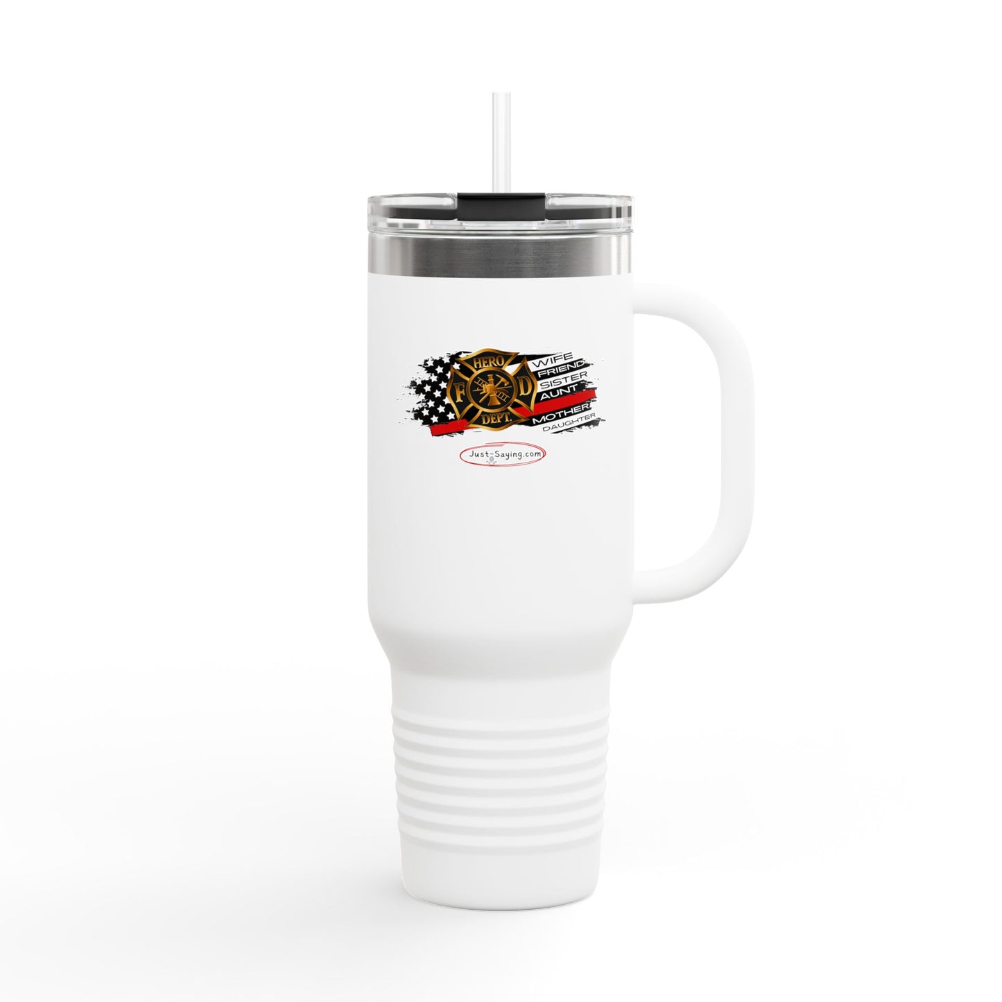 Female Fire Hero Insulated Travel Mug, 40oz