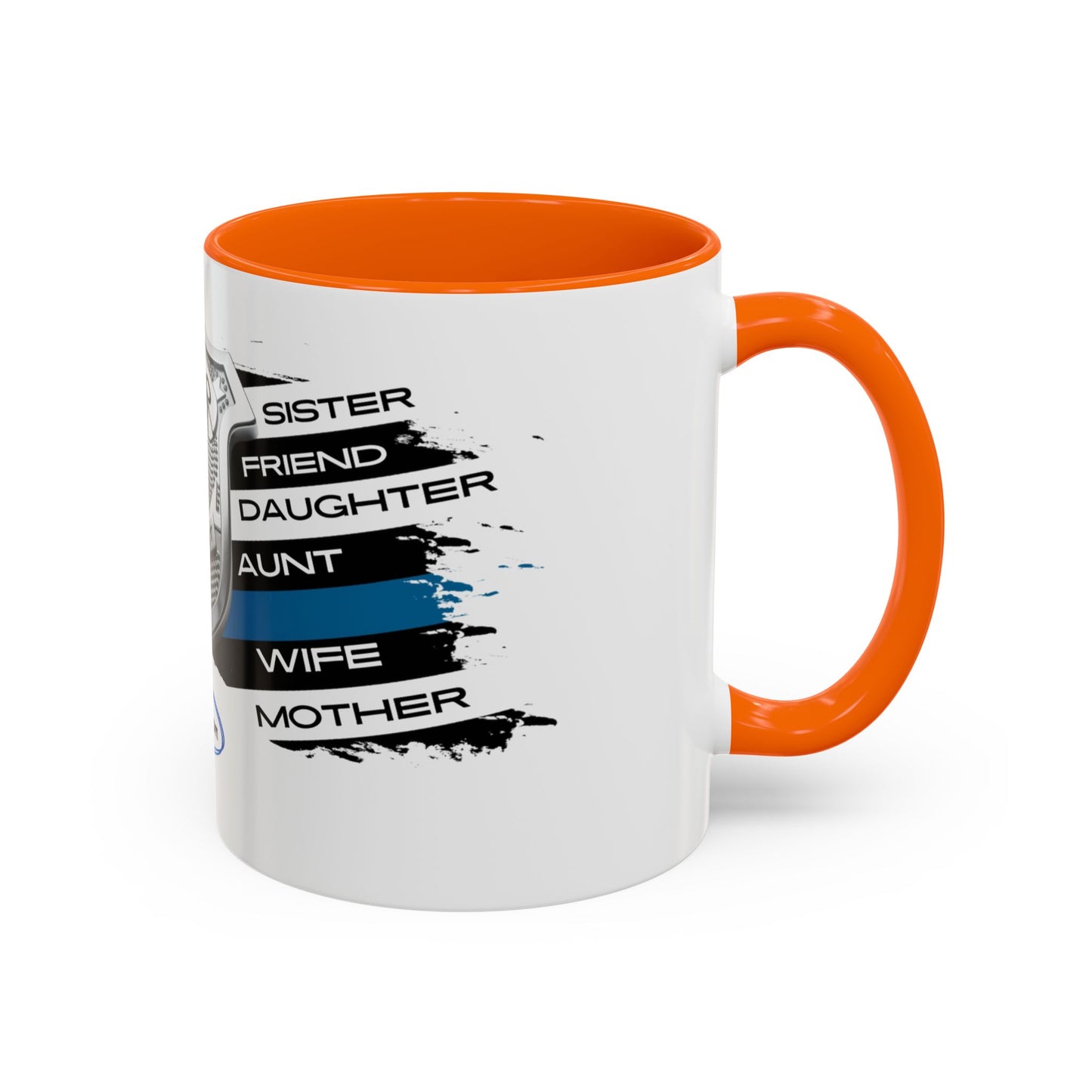 Female Police Hero Accent Coffee Mug (11, 15oz)