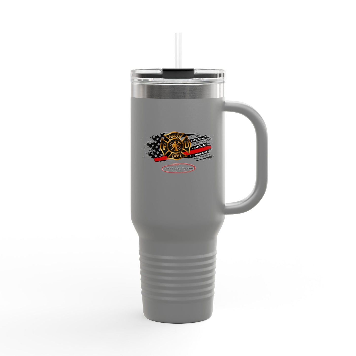 Male Fire Hero Insulated Travel Mug, 40oz