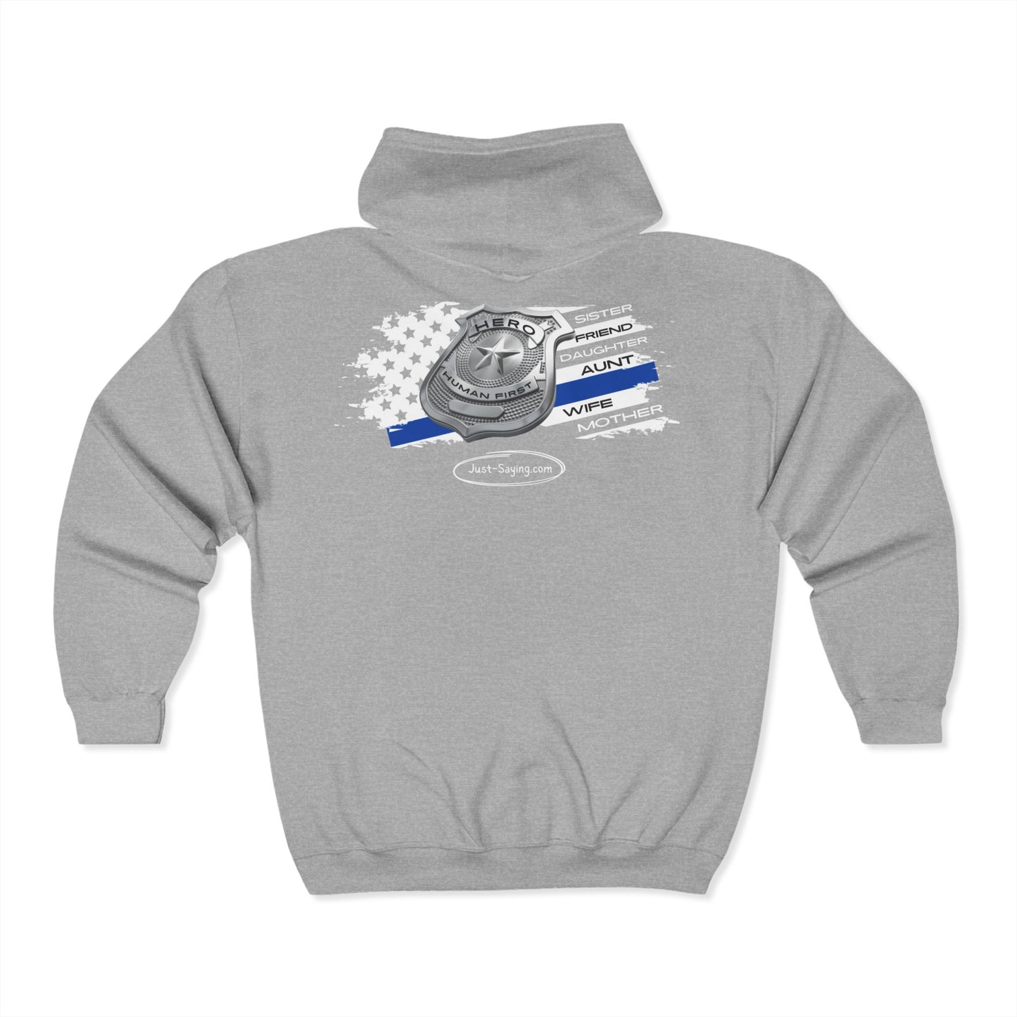 Female Police Hero Heavy Blend™ Full Zip Hooded Sweatshirt