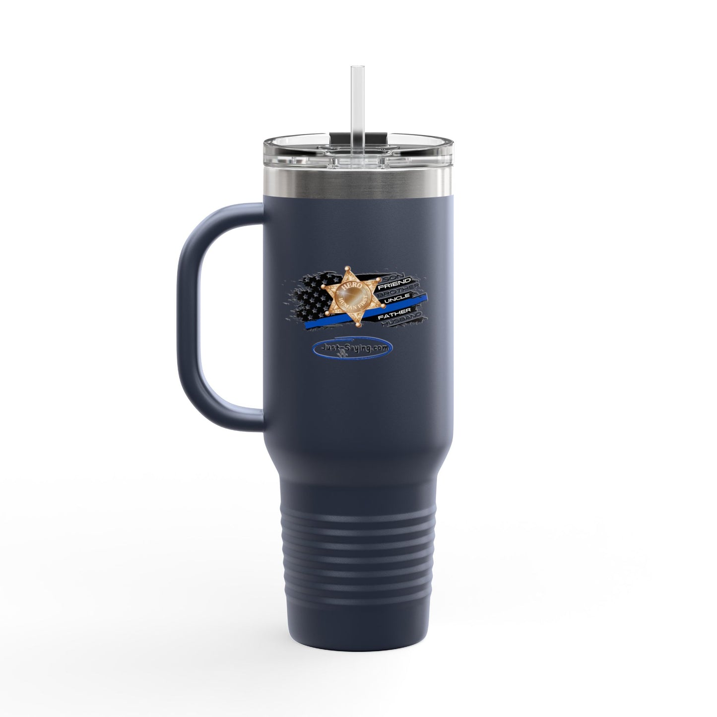 Male Sheriff Insulated Travel Mug, 40oz