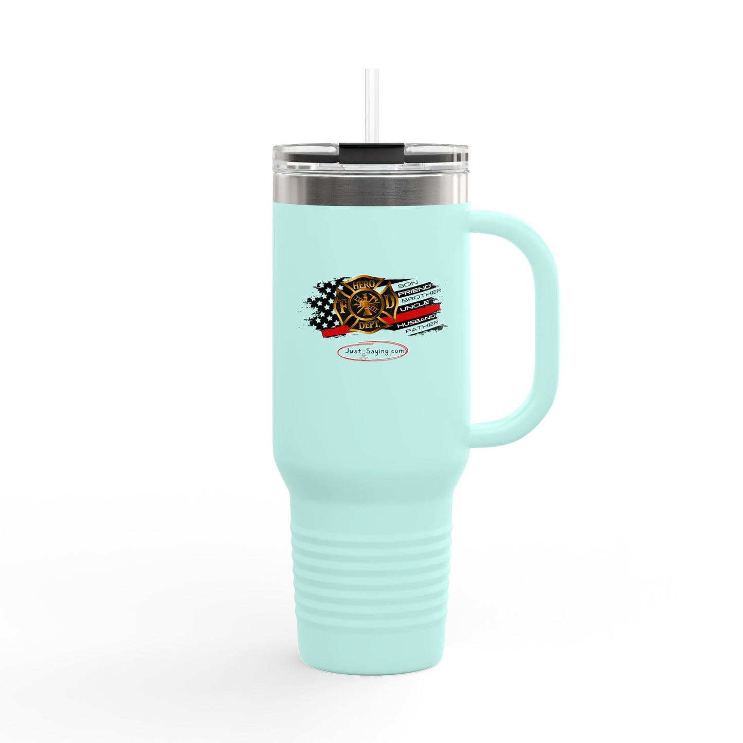 Male Fire Hero Insulated Travel Mug, 40oz