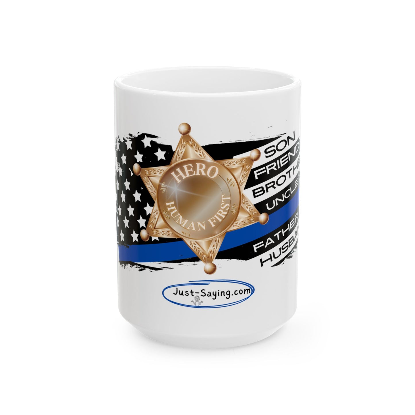 Male Sheriff Ceramic Mug, (11oz, 15oz)