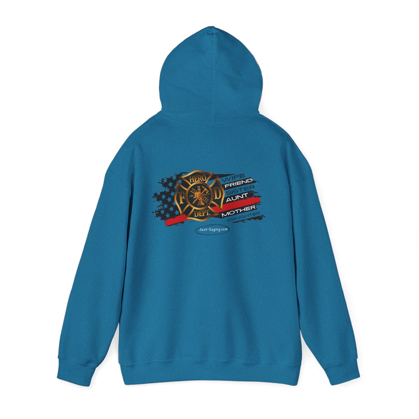 Female Fire Hero Heavy Blend™ Hooded Sweatshirt