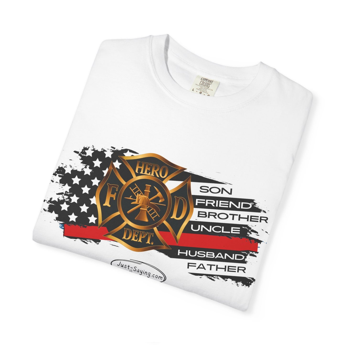 Male Fire Hero Garment-Dyed T-shirt