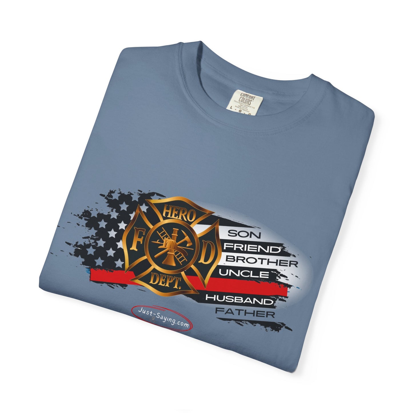Male Fire Hero Garment-Dyed T-shirt