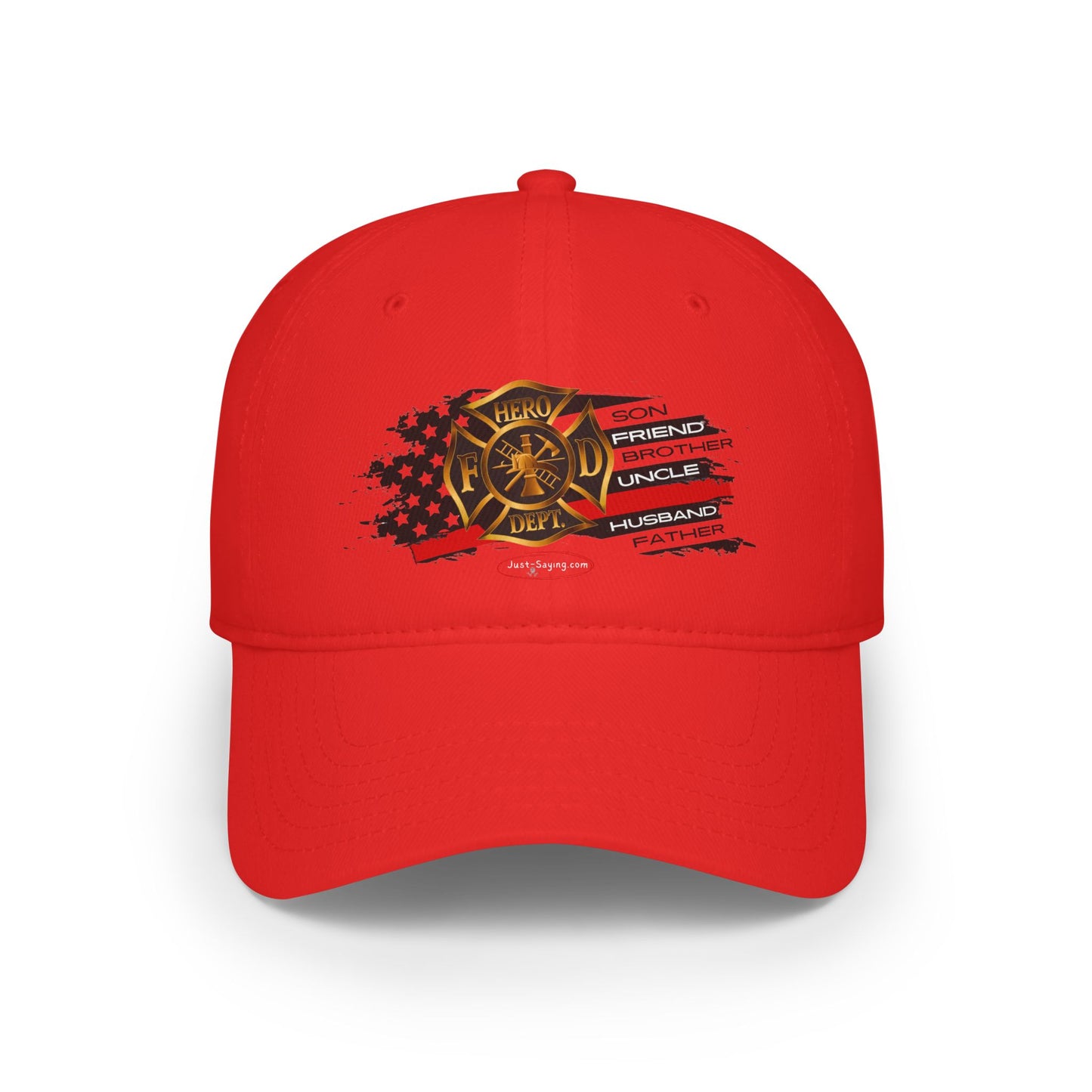 Male Fire Hero Low Profile Baseball Cap