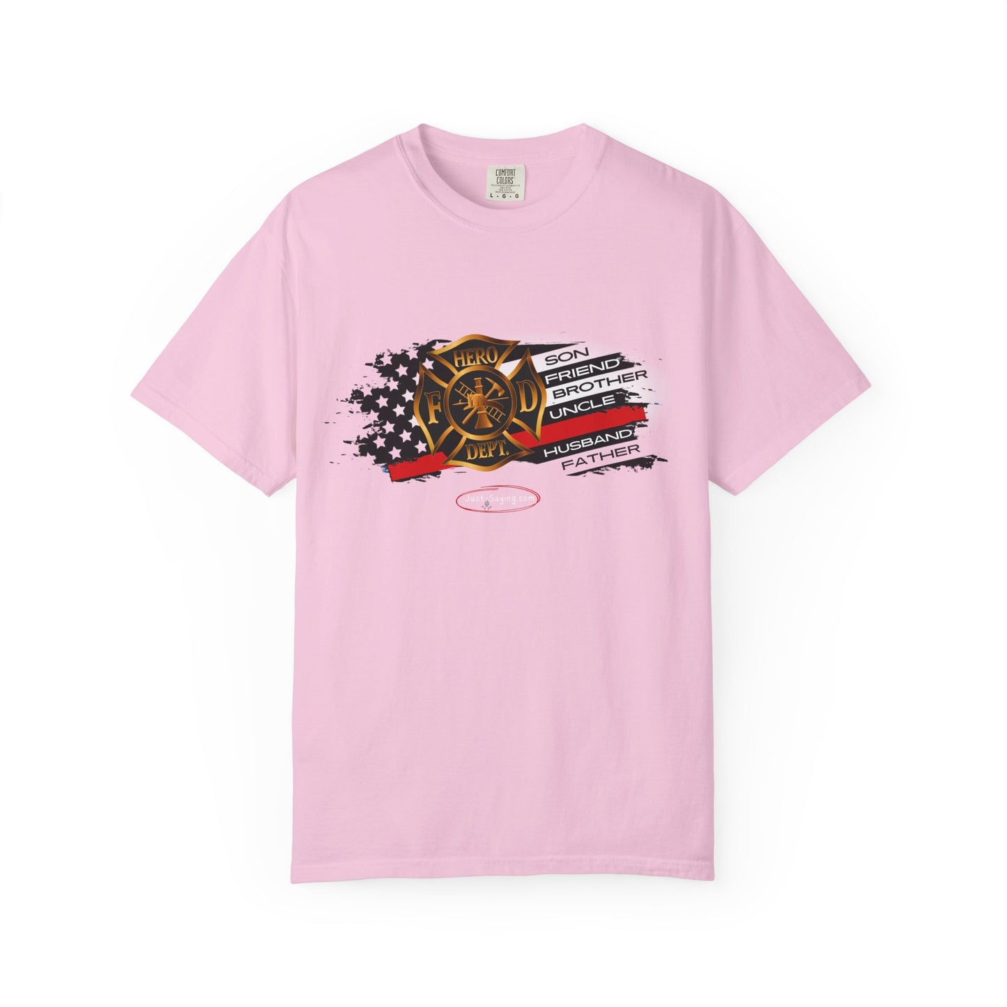 Male Fire Hero Garment-Dyed T-shirt