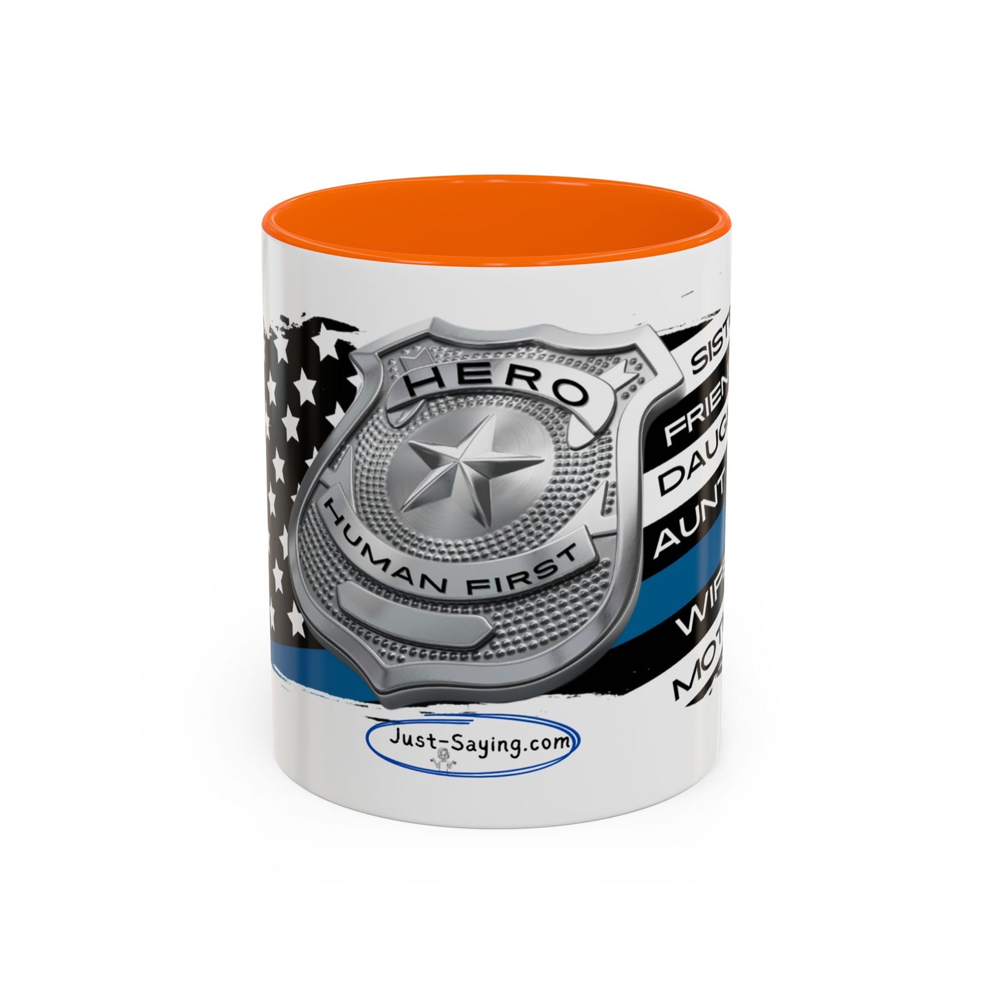 Female Police  Hero Accent Coffee Mug (11, 15oz)
