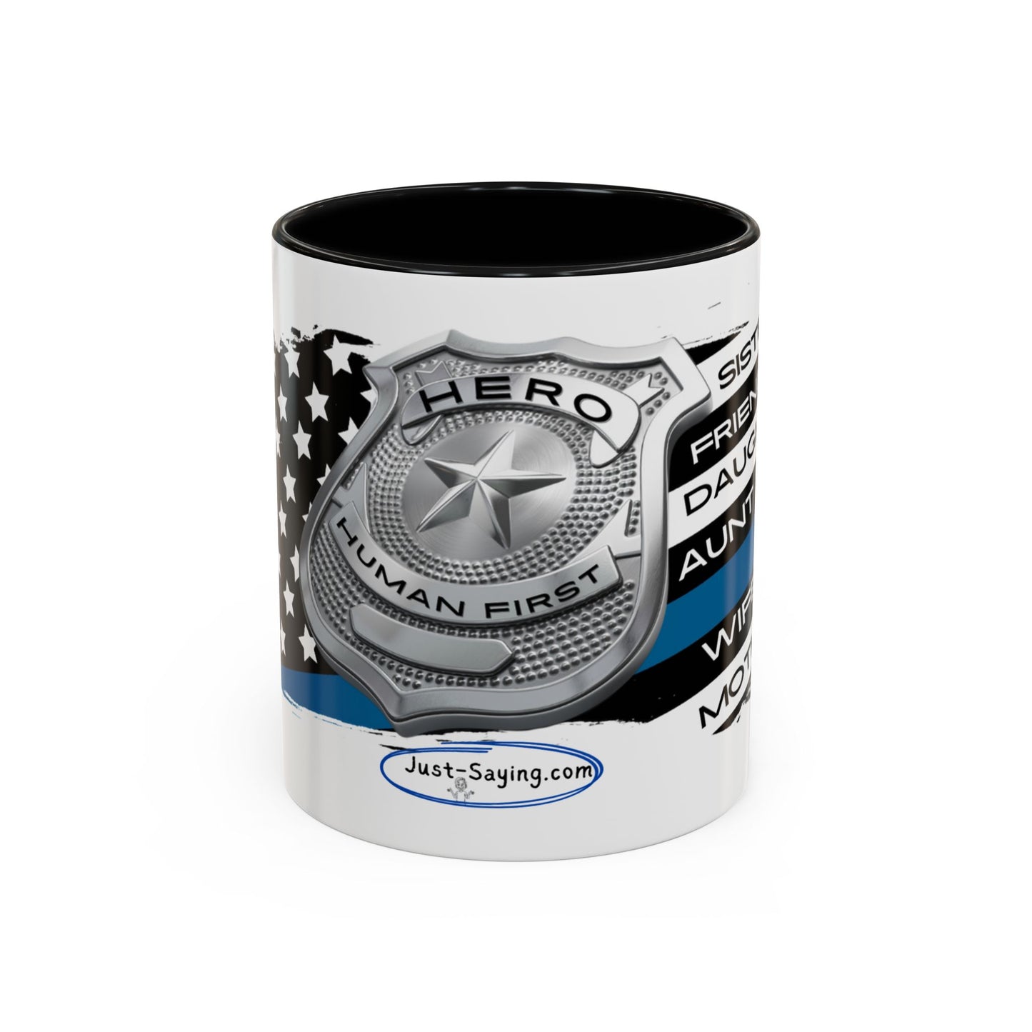 Female Police  Hero Accent Coffee Mug (11, 15oz)