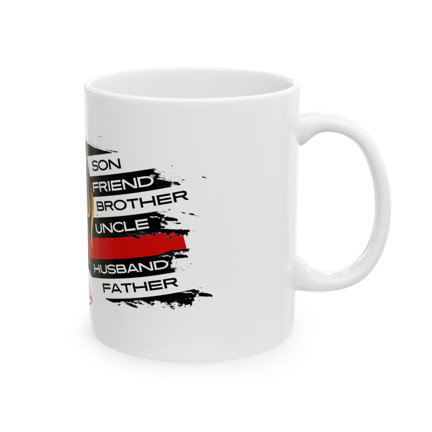 Male Fire Hero Ceramic Mug, (11oz, 15oz)