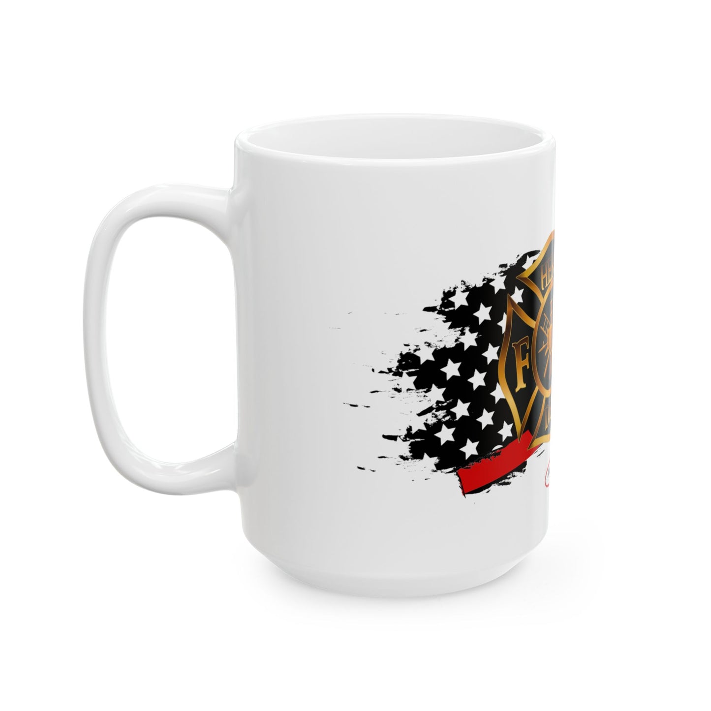 Male Fire Hero Ceramic Mug, (11oz, 15oz)