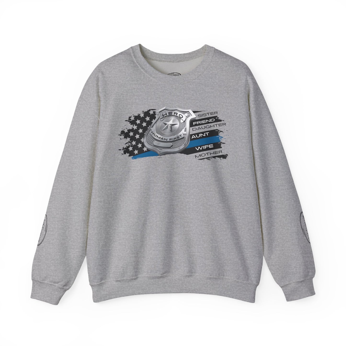 Female Police Hero Heavy Blend™ Crewneck Sweatshirt